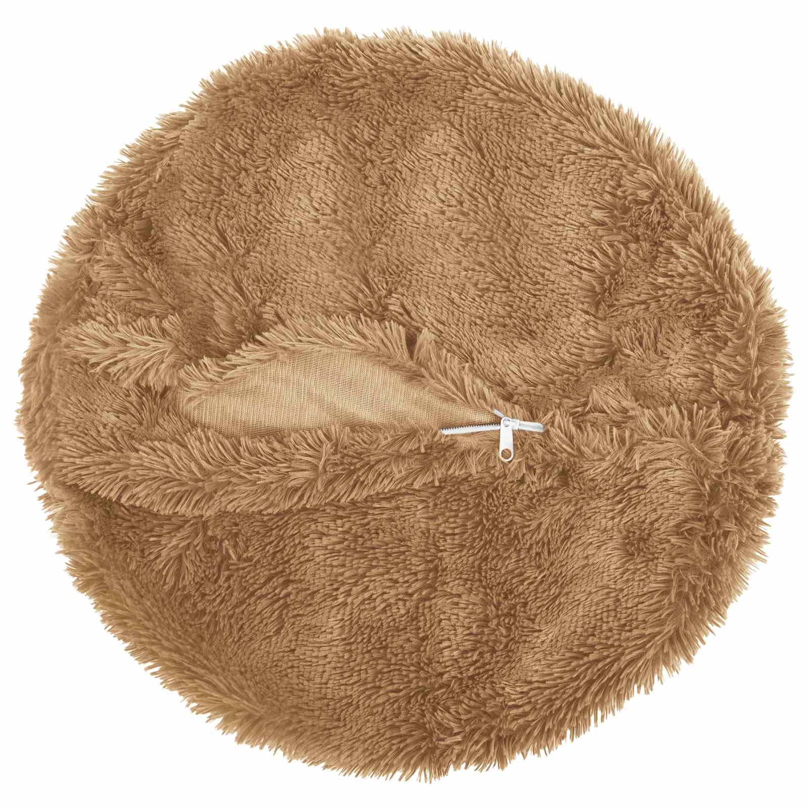 Cushion with Pillow HEERLEN 2 pcs Taupe PV Fleece