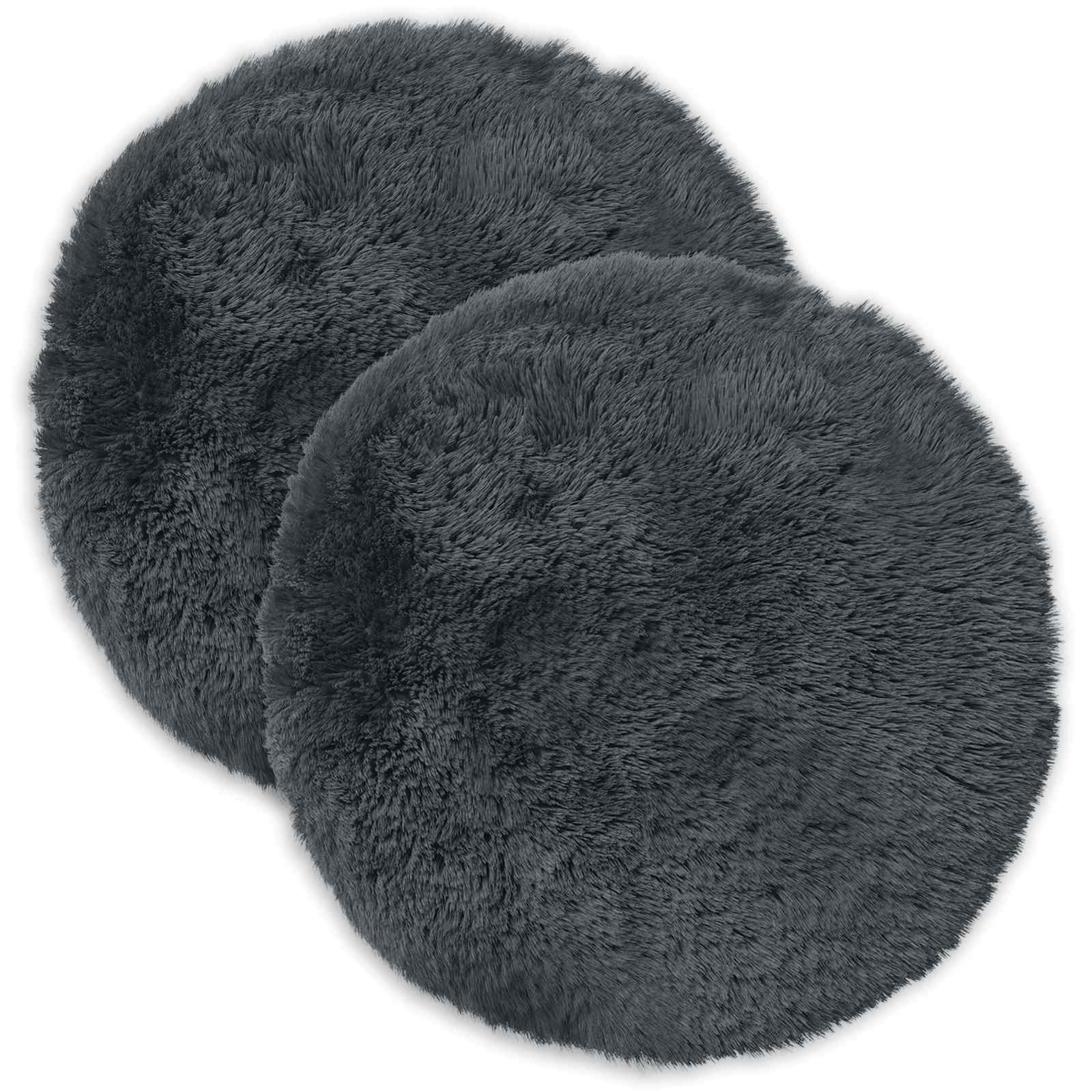Cushion with Pillow HEERLEN 2 pcs Anthracite PV Fleece