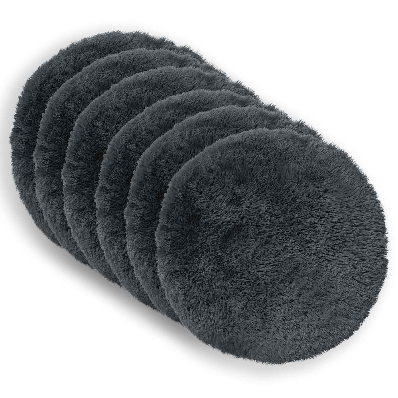 Cushion with Pillow HEERLEN 6 pcs Anthracite PV Fleece