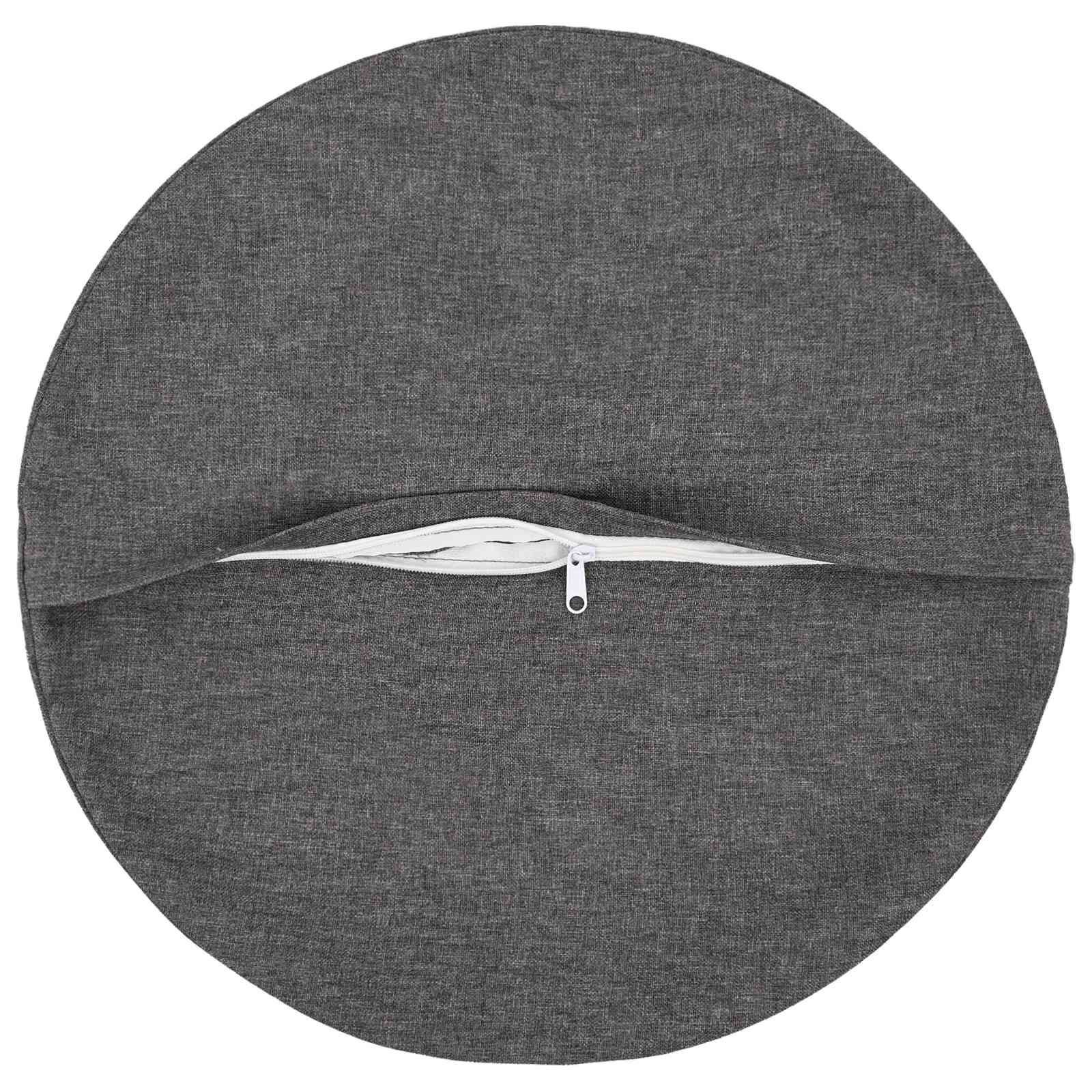 Cushion with Pillow HEERLEN 2 pcs Light Grey Fabric