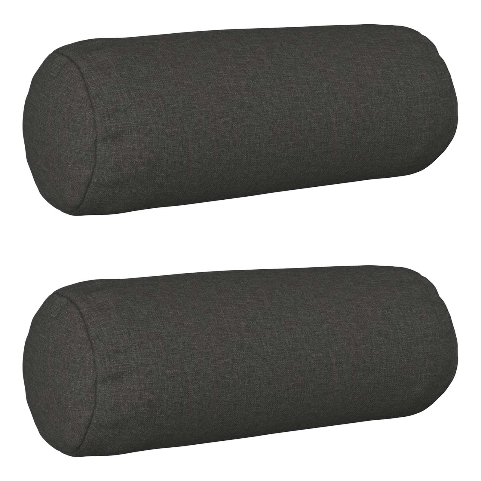 Cushion with Pillow HEERLEN 2 pcs Dark Grey Fabric