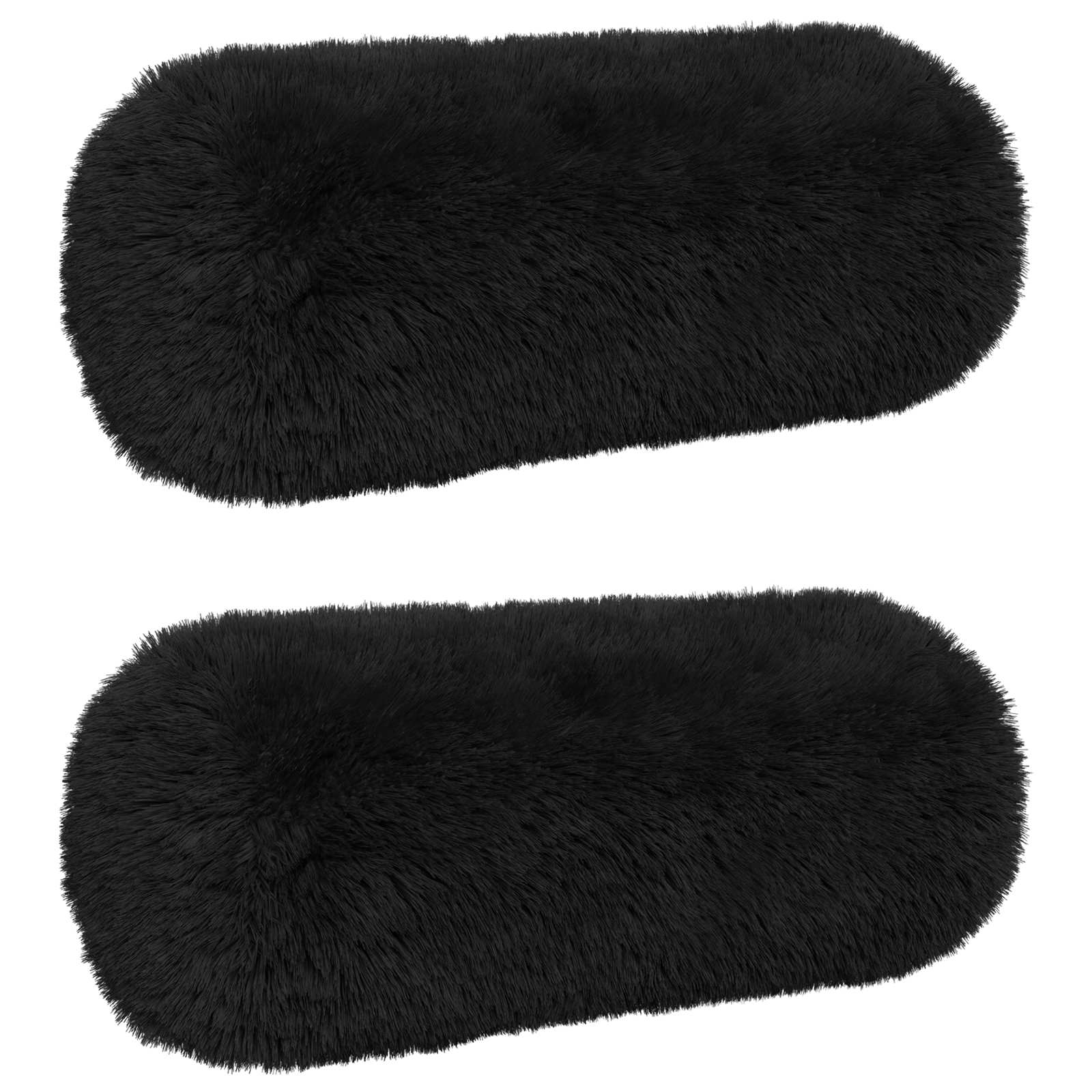 Cushion with Pillow HEERLEN 2 pcs Black PV Fleece