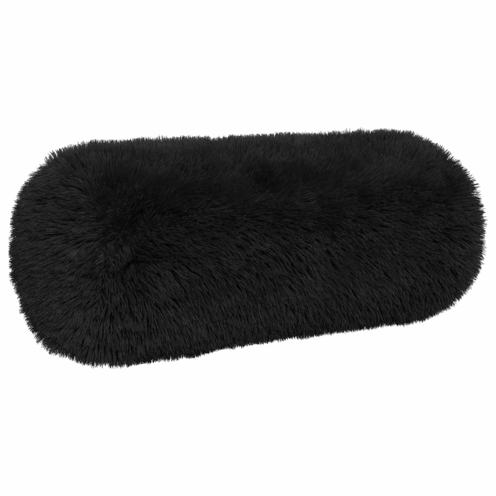 Cushion with Pillow HEERLEN 2 pcs Black PV Fleece