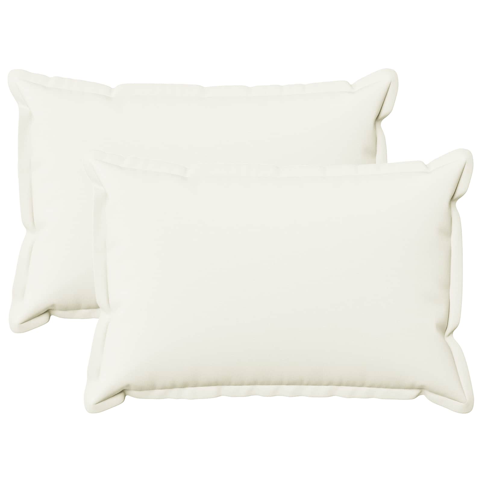 Cushion with Pillow HOUTEN 2 pcs White Faux Linen