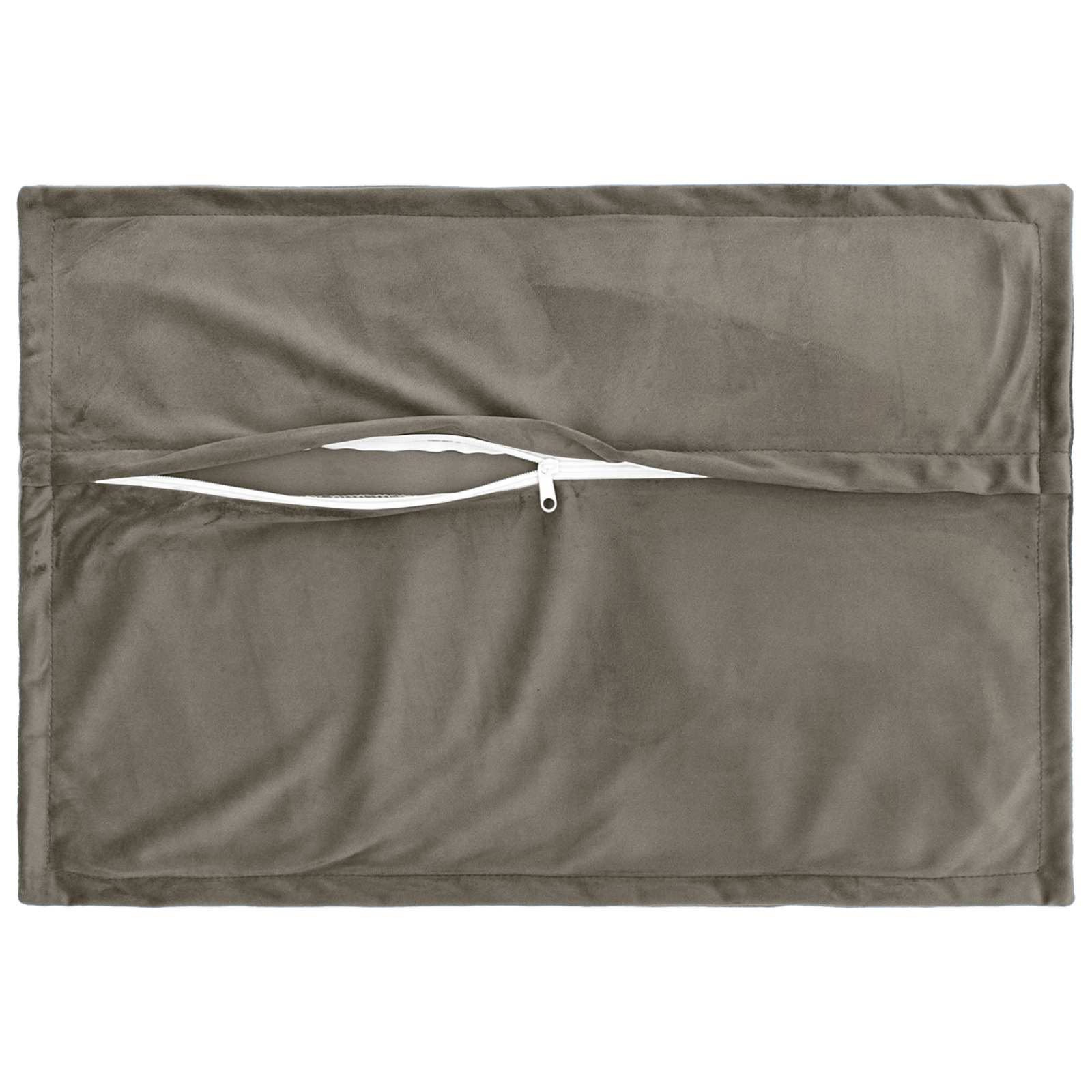 Cushion with Pillow HOUTEN 2 pcs Light Grey Velvet