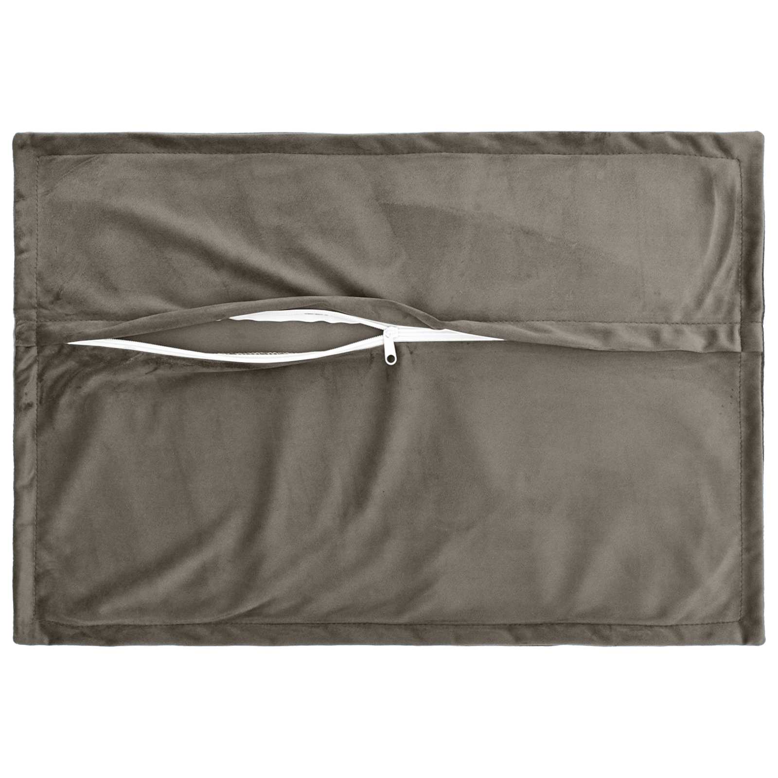 Cushion with Pillow HOUTEN 6 pcs Light Grey Velvet
