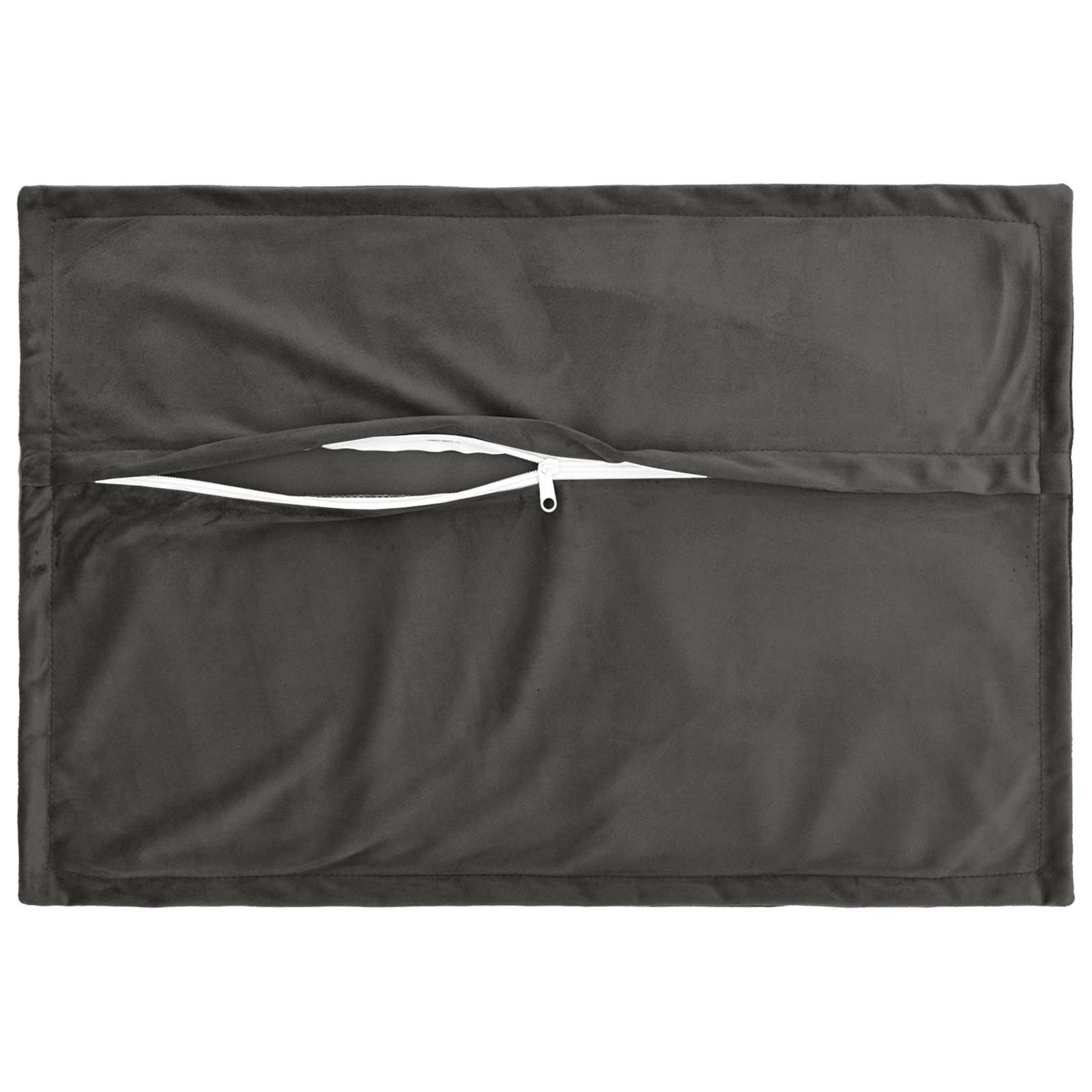 Cushion with Pillow HOUTEN 2 pcs Dark Grey Velvet