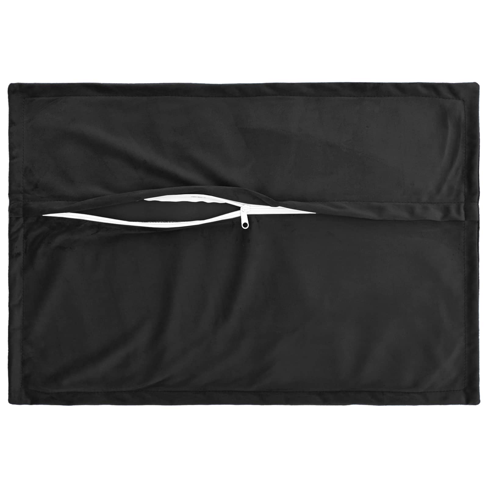 Cushion with Pillow HOUTEN 2 pcs Black Velvet