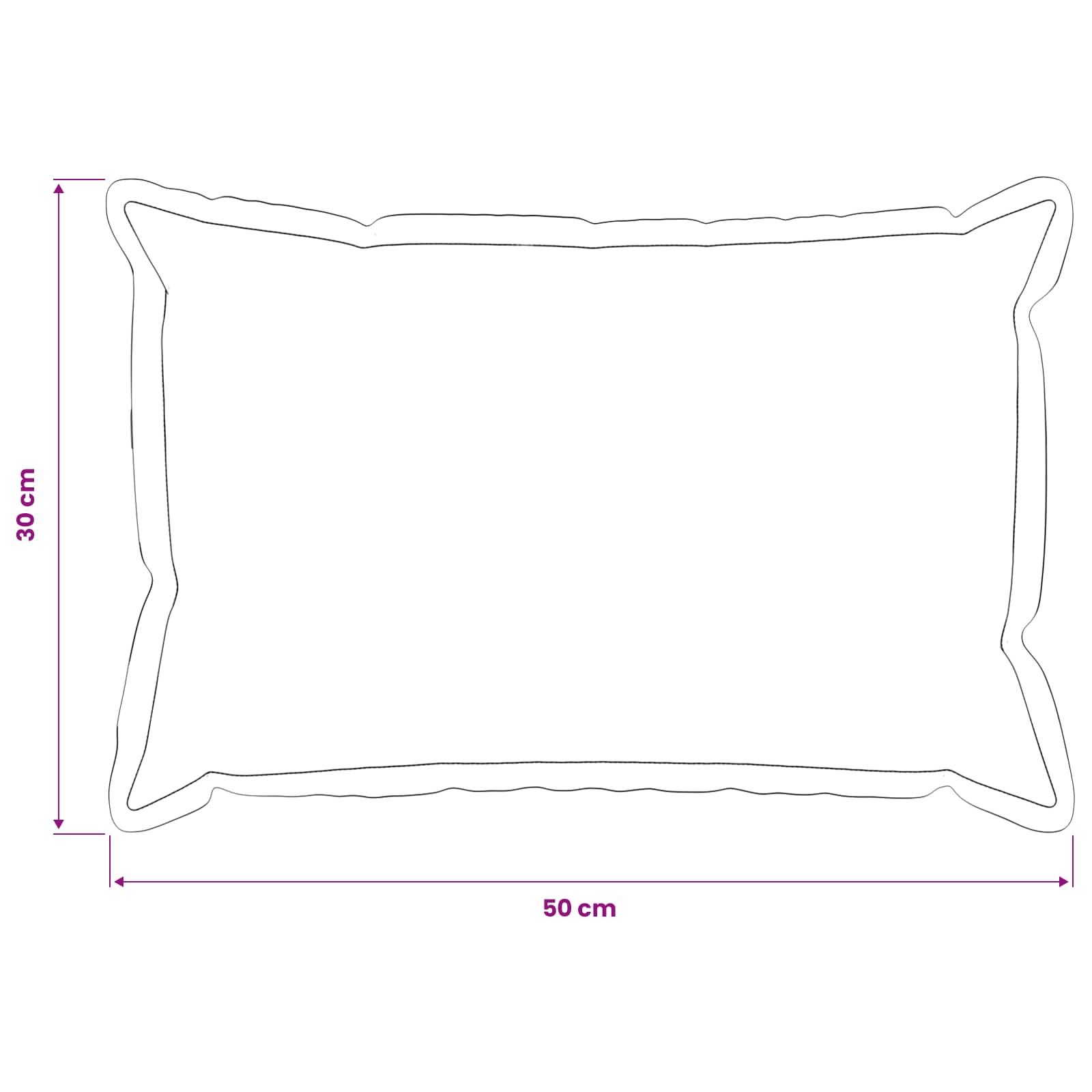 Throw Pillow 6 pcs HOUTEN Taupe 30 x 50 cm Flannel