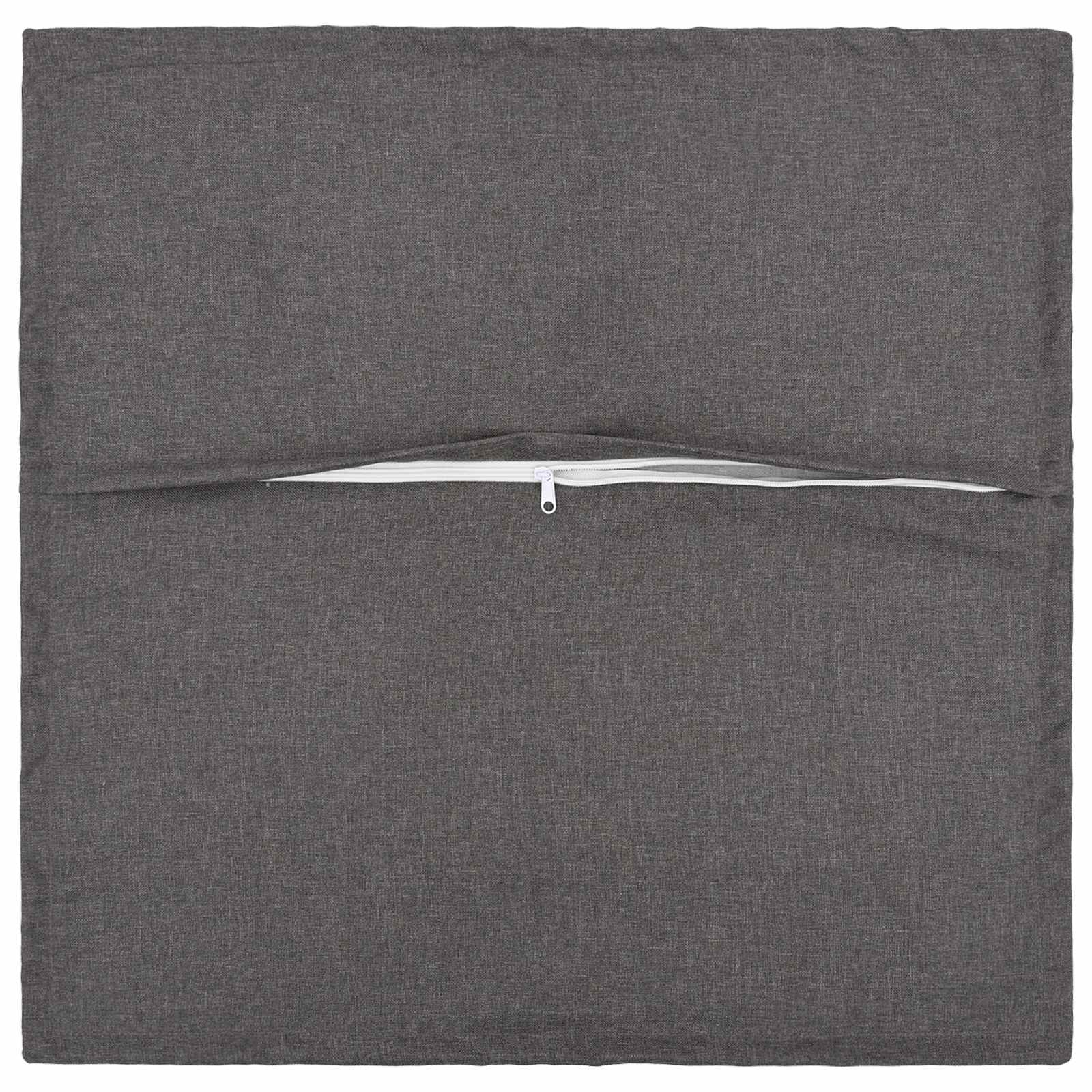 Cushion with Pillow HOUTEN 6 pcs Light Grey Faux Linen