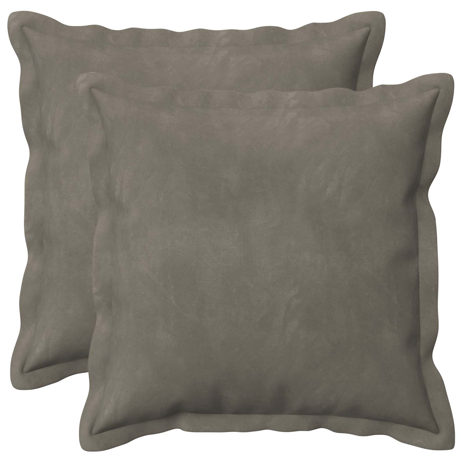 Cushion with Pillow HOUTEN 2 pcs Light Grey Velvet