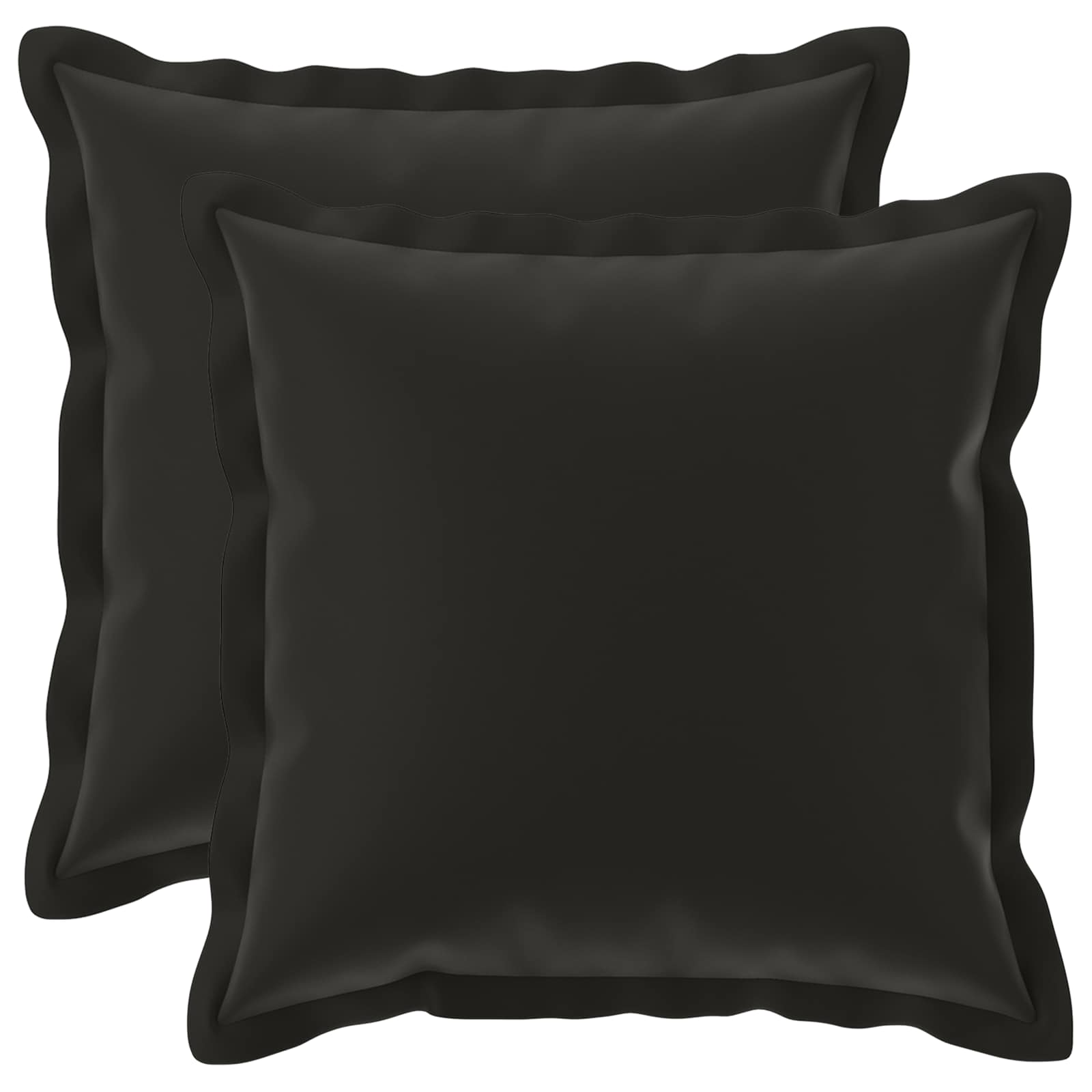 Cushion with Pillow HOUTEN 2 pcs Black Polyester