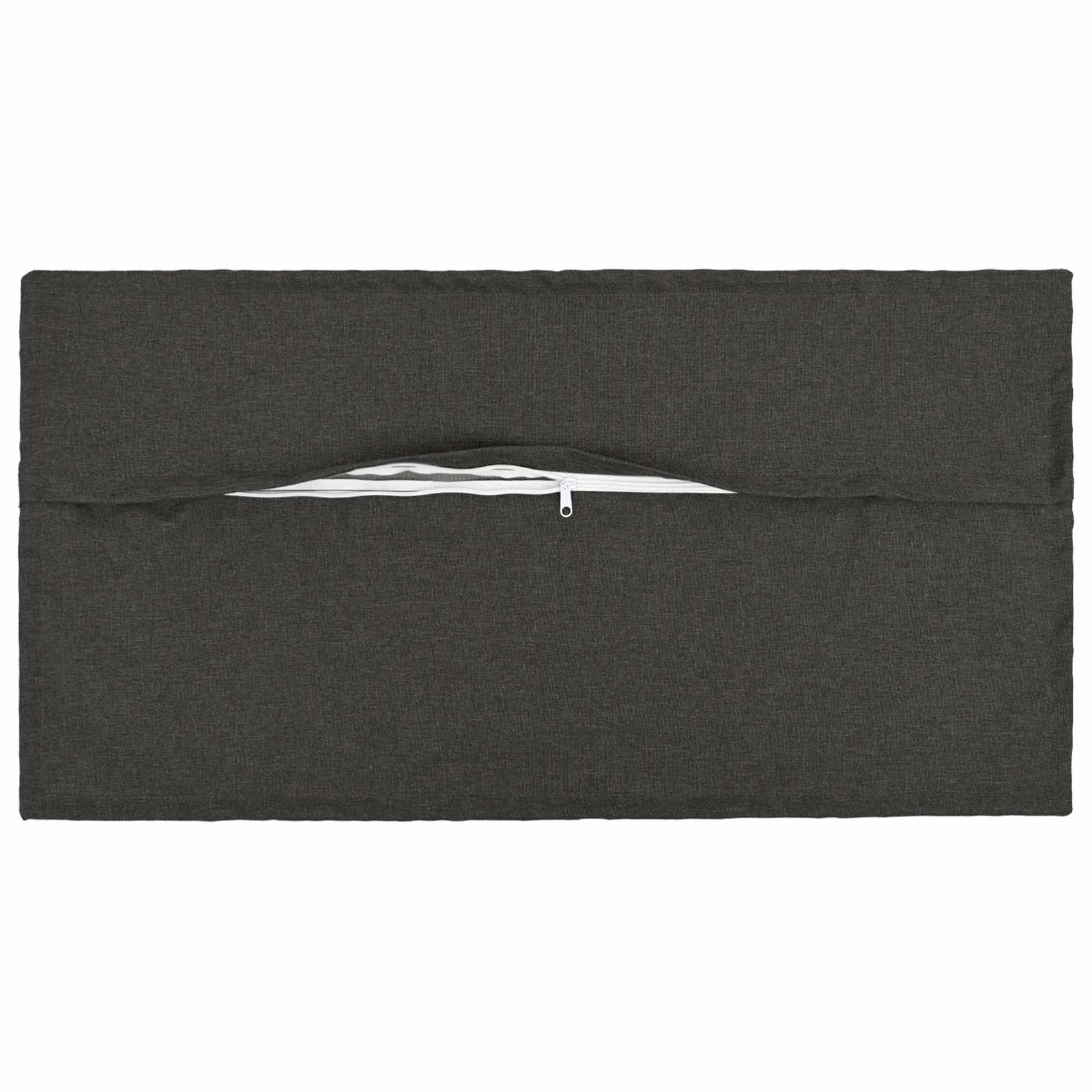 Cushion with Pillow HOUTEN 2 pcs Dark Grey Faux Linen