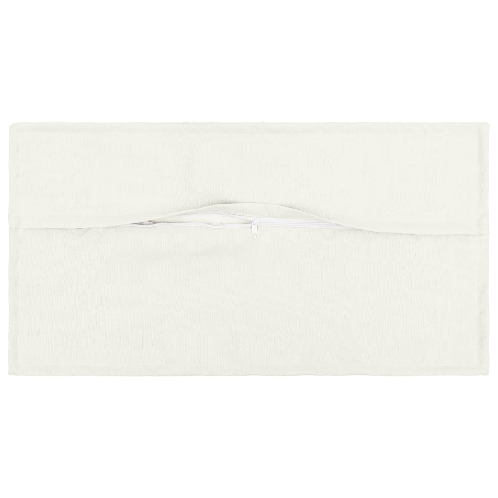 Cushion with Pillow HOUTEN 2 pcs White Faux Linen