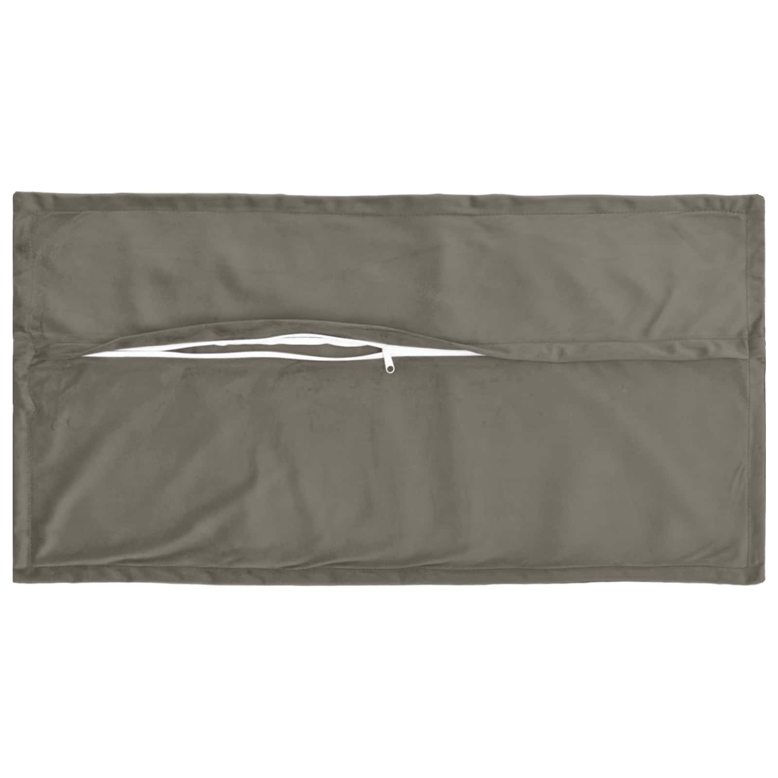 Cushion with Pillow HOUTEN 2 pcs Light Grey Velvet