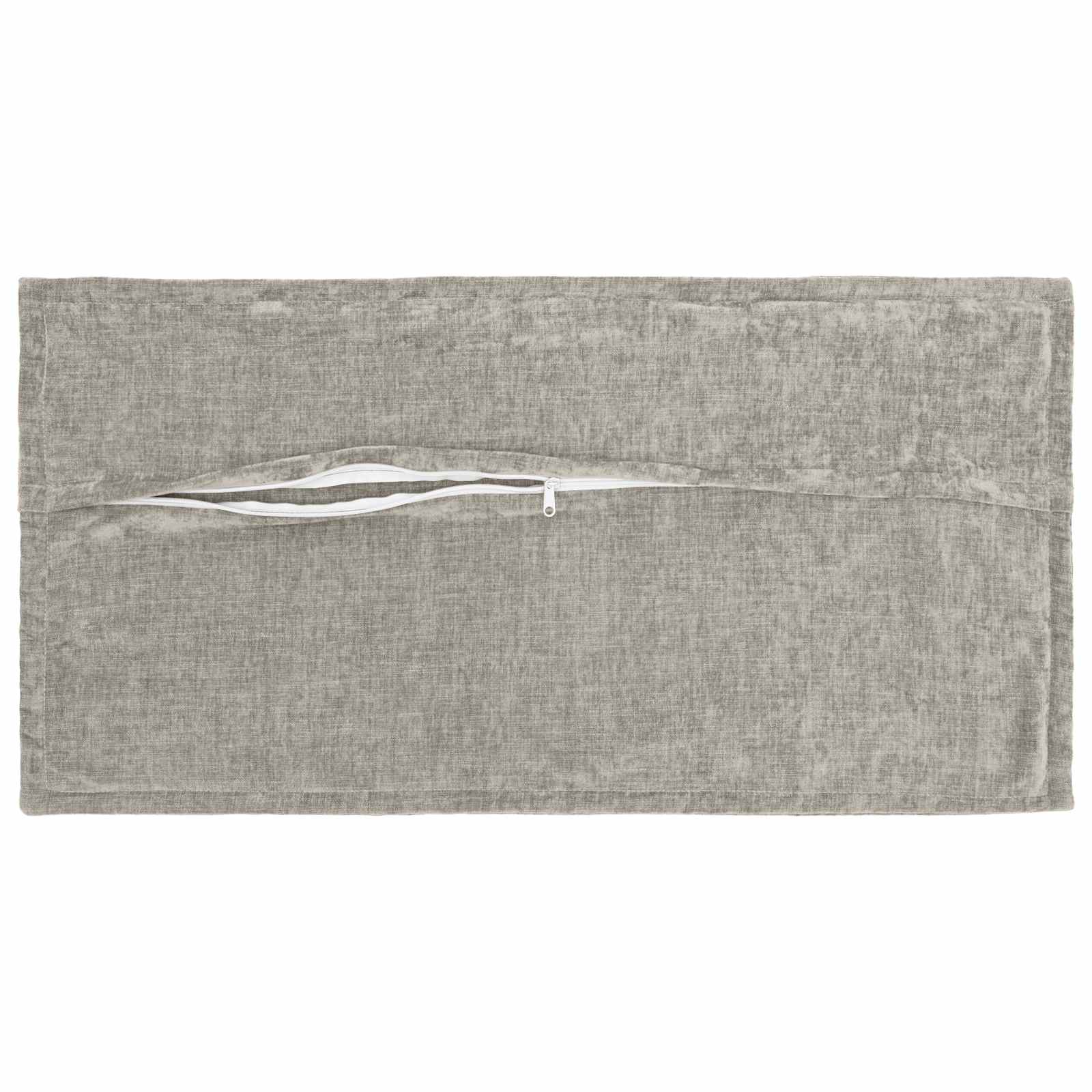 Cushion 2 pcs HOUTEN Light Grey 40 x 80 cm Chenille Fabric