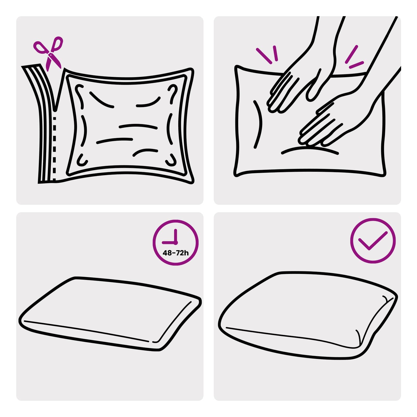 Cushion with Pillow HOUTEN 2 pcs Anthracite Polyester