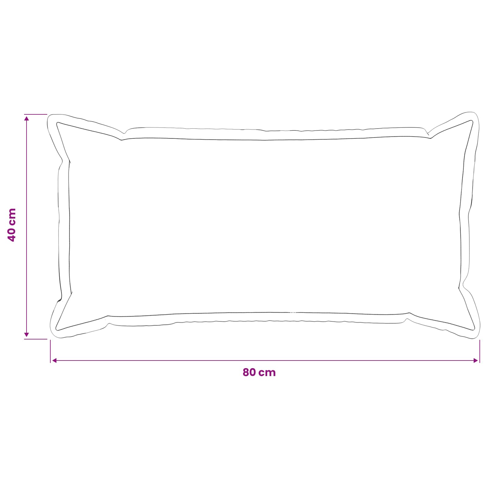 Throw Pillow 2 pcs HOUTEN Taupe 40 x 80 cm Flannel