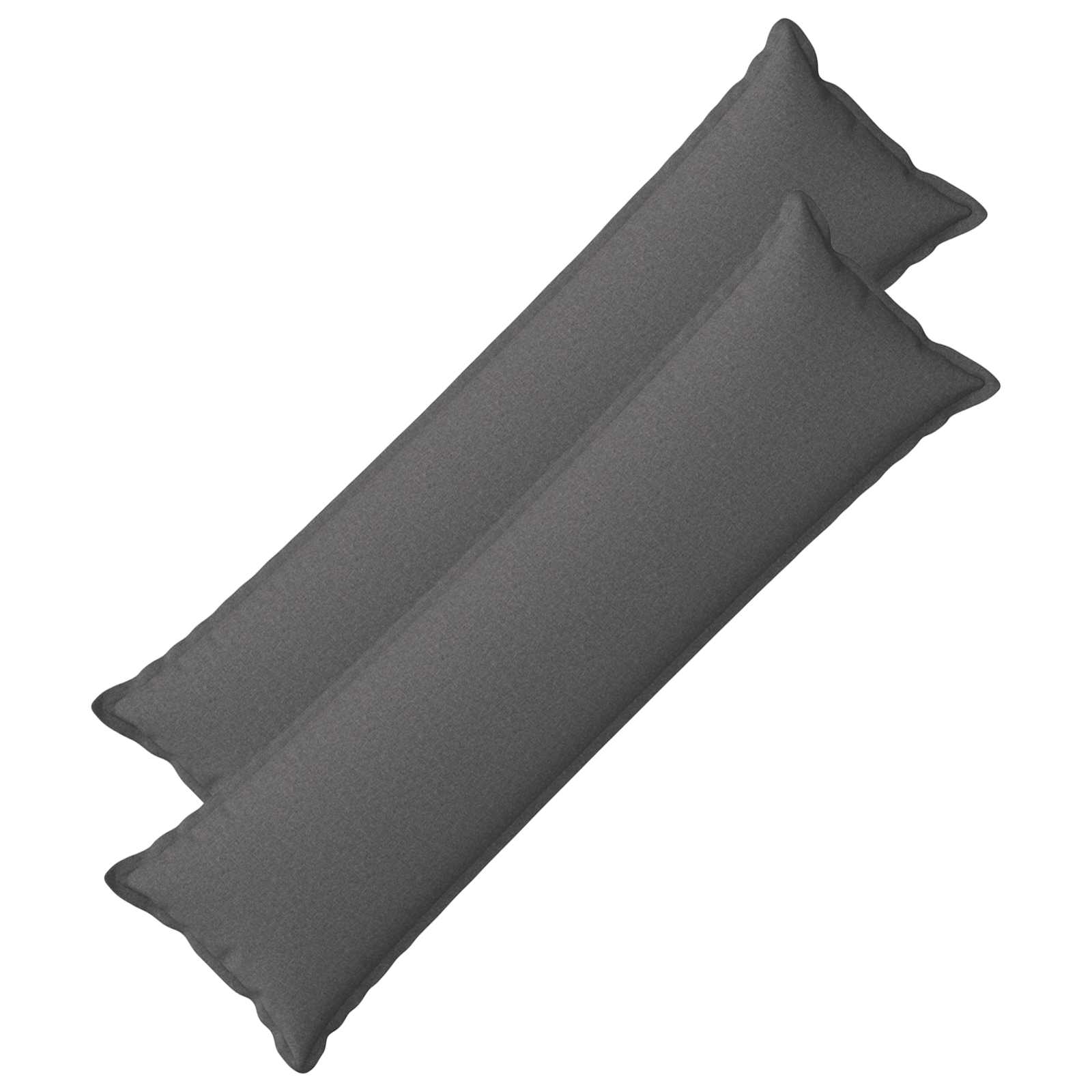 Cushion 2 pcs HOUTEN Light Grey 40 x 145 cm Faux Linen