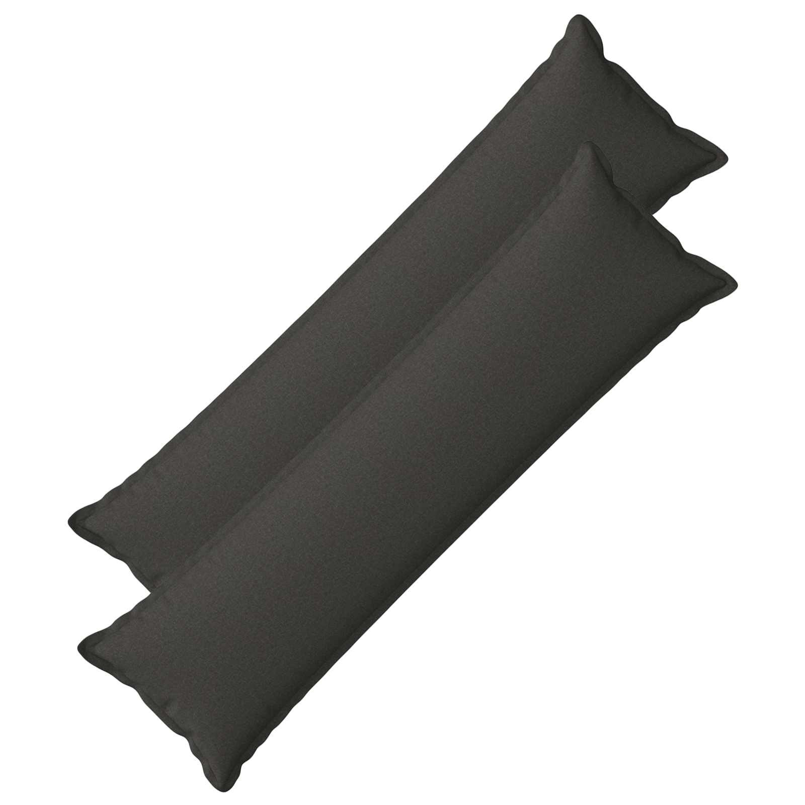 Cushion with Pillow HOUTEN 2 pcs Dark Grey Faux Linen