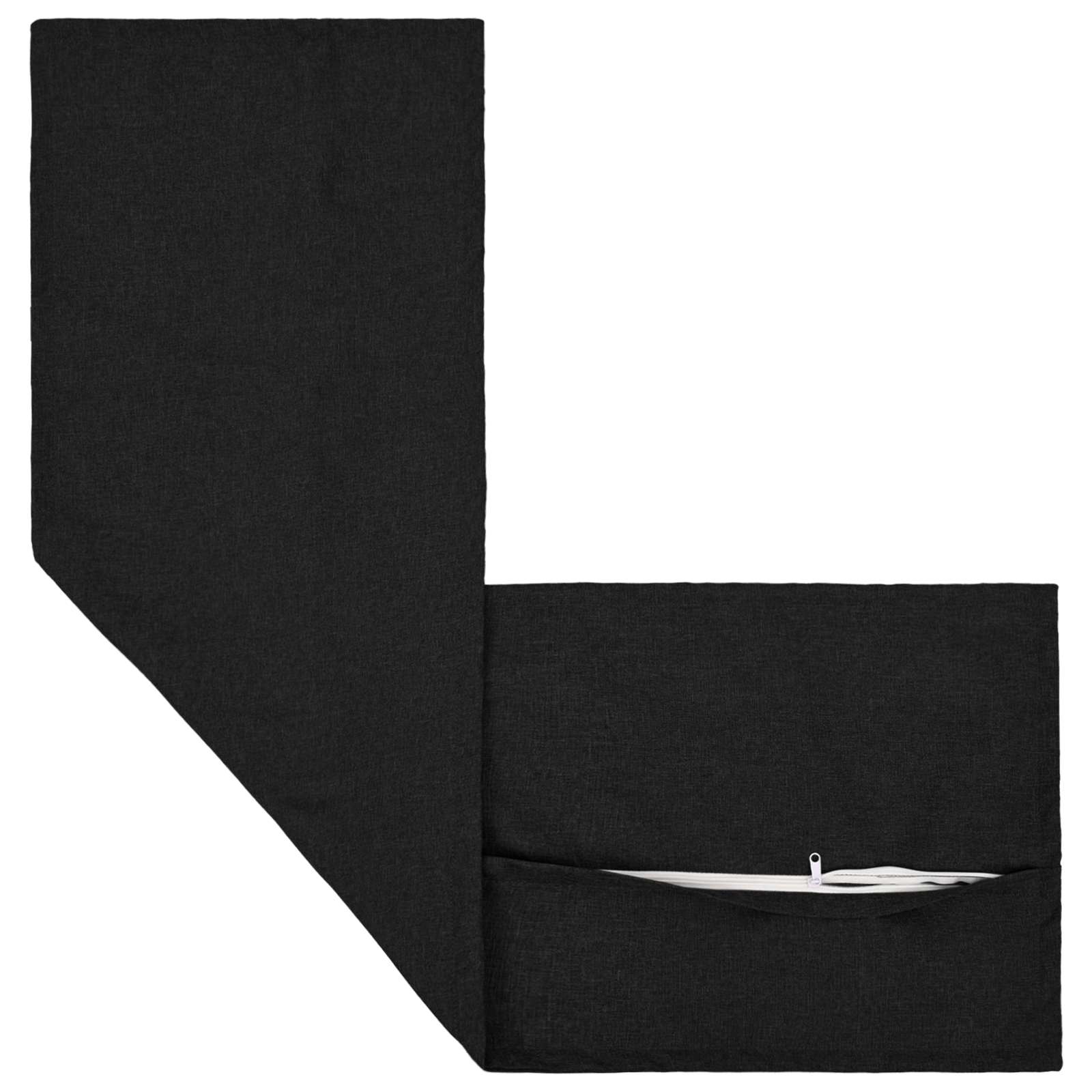 Cushion HOUTEN Black 40 x 145 cm Faux Linen