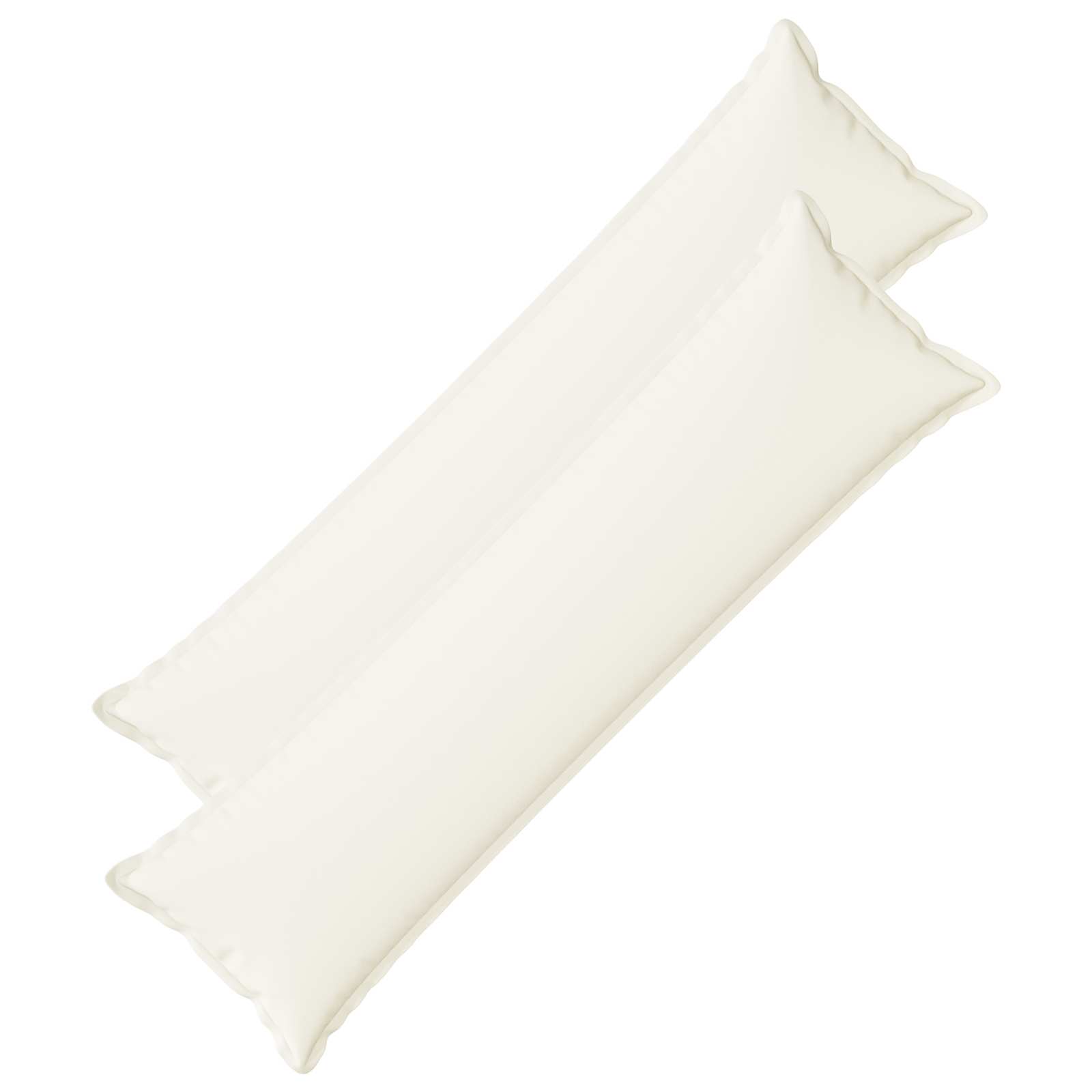Cushion 2 pcs HOUTEN White 40 x 145 cm Faux Linen