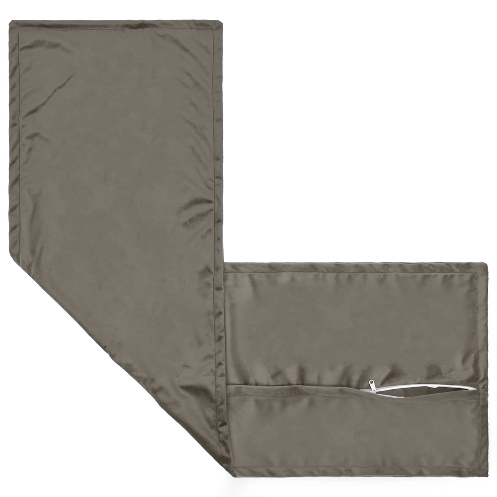 Cushion with Pillow HOUTEN 2 pcs Light Grey Velvet