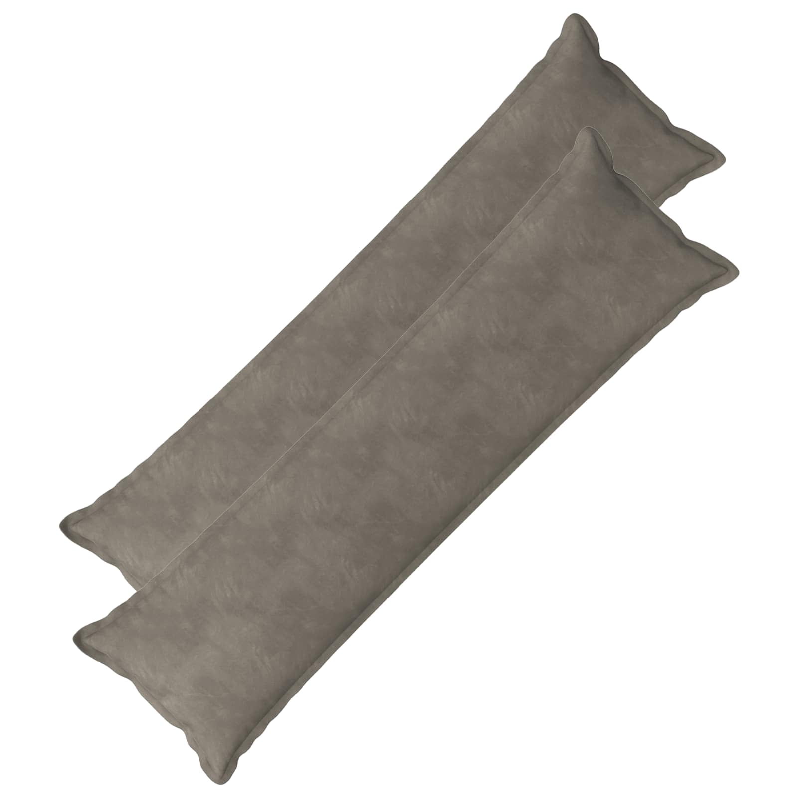 Cushion with Pillow HOUTEN 2 pcs Light Grey Velvet