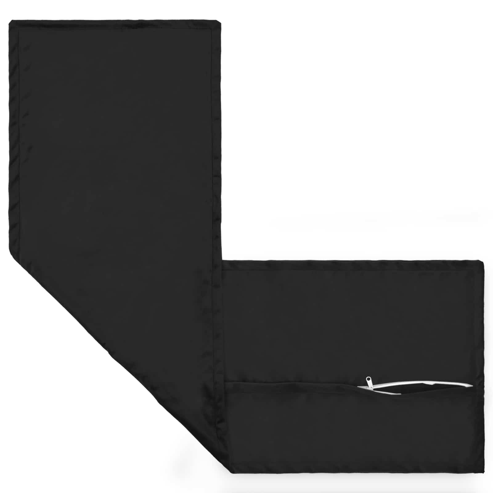Cushion with Pillow HOUTEN Black 40 x 145 cm Velvet