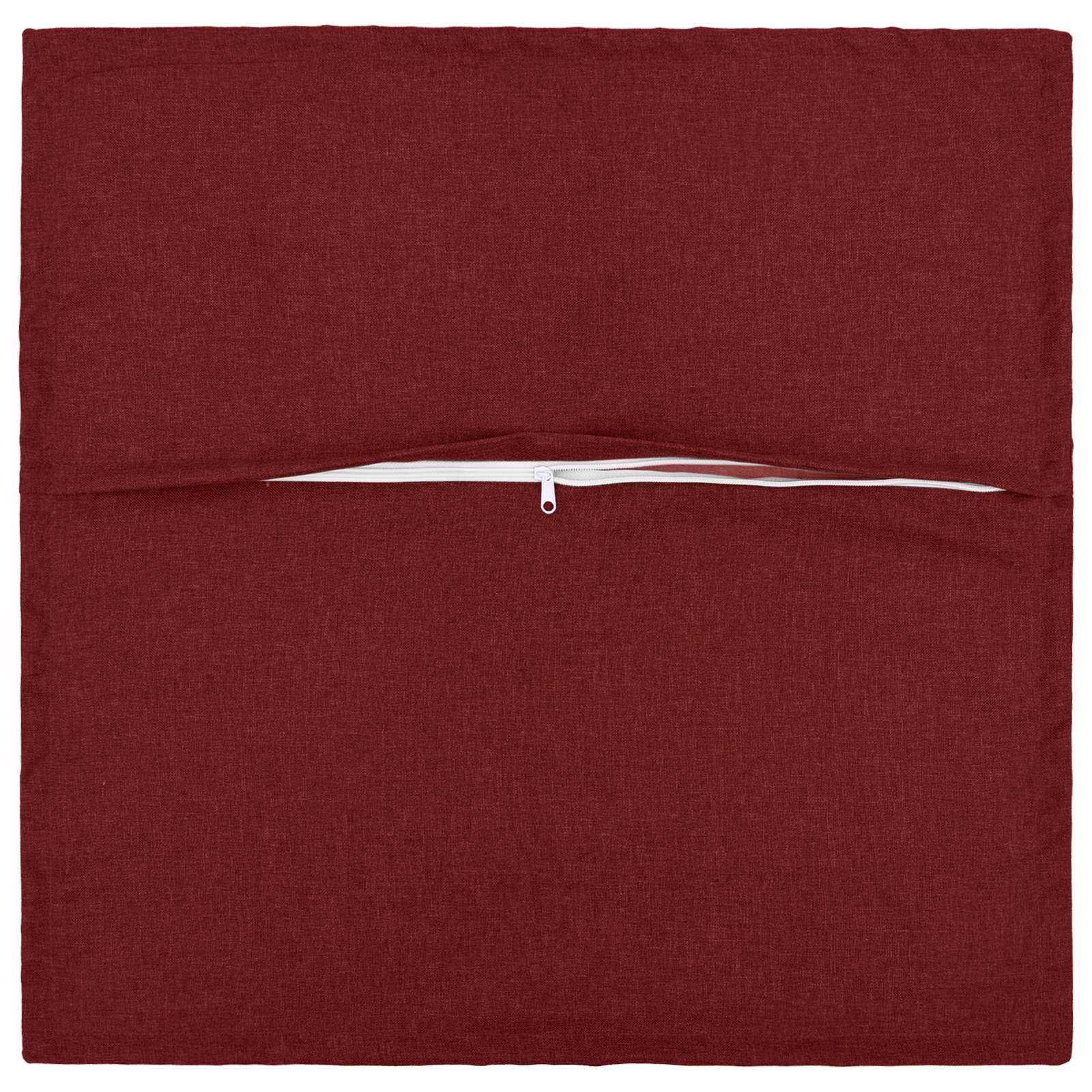 Cushion with Pillow HOUTEN 2 pcs Wine Red Faux Linen