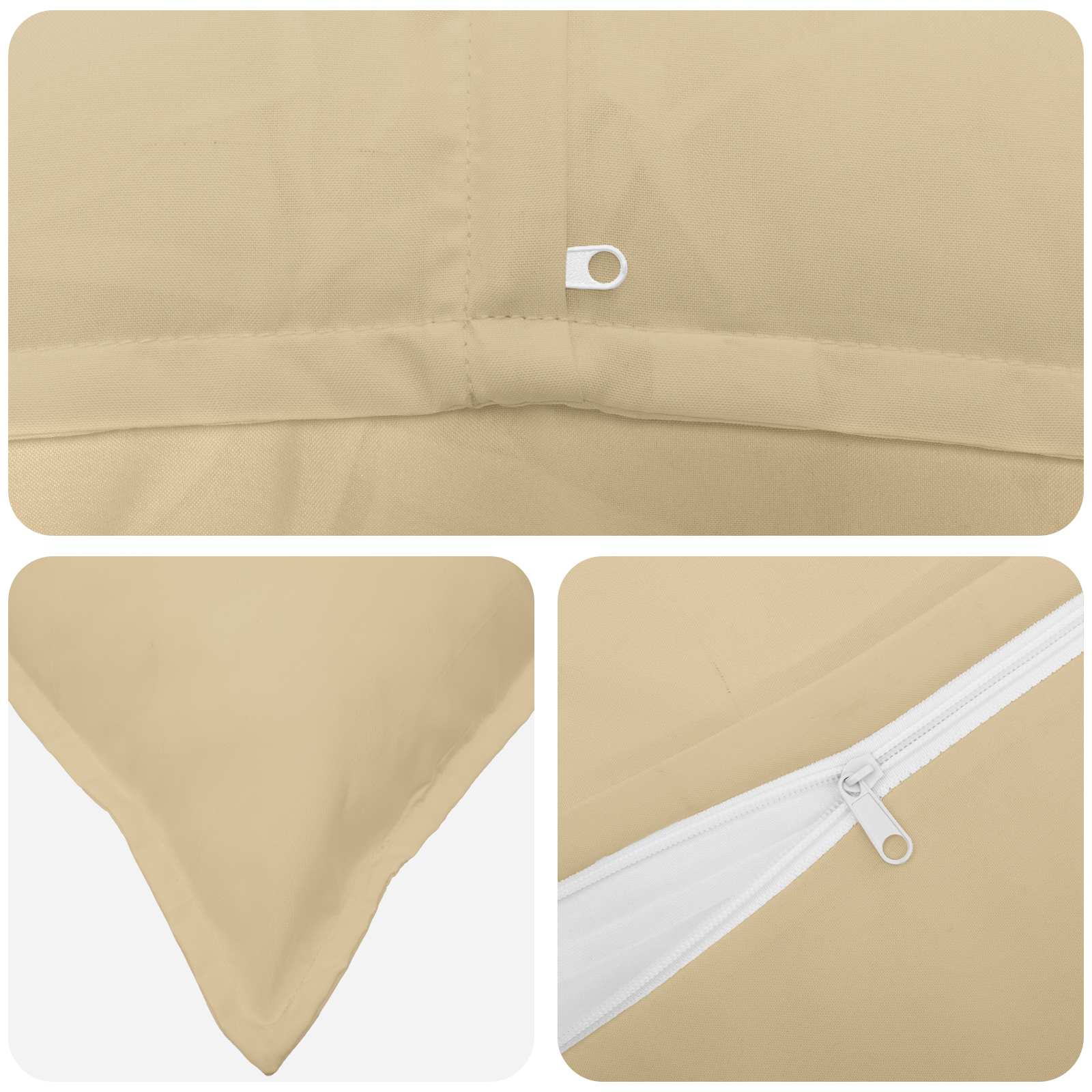 Cushion with Pillow HOUTEN 2 pcs Beige Polyester