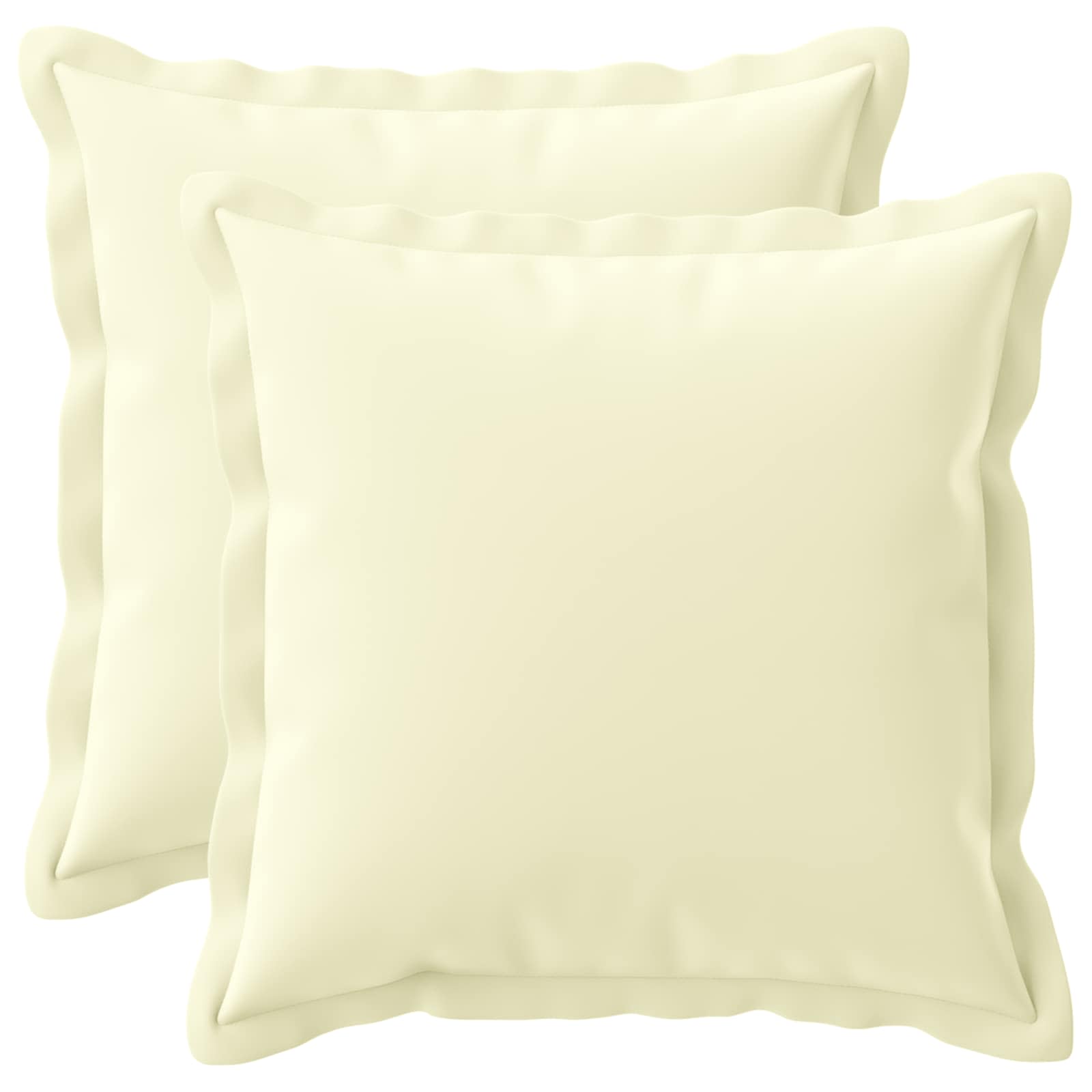 Cushion 2 pcs HOUTEN Cream 50 x 50 cm Polyester