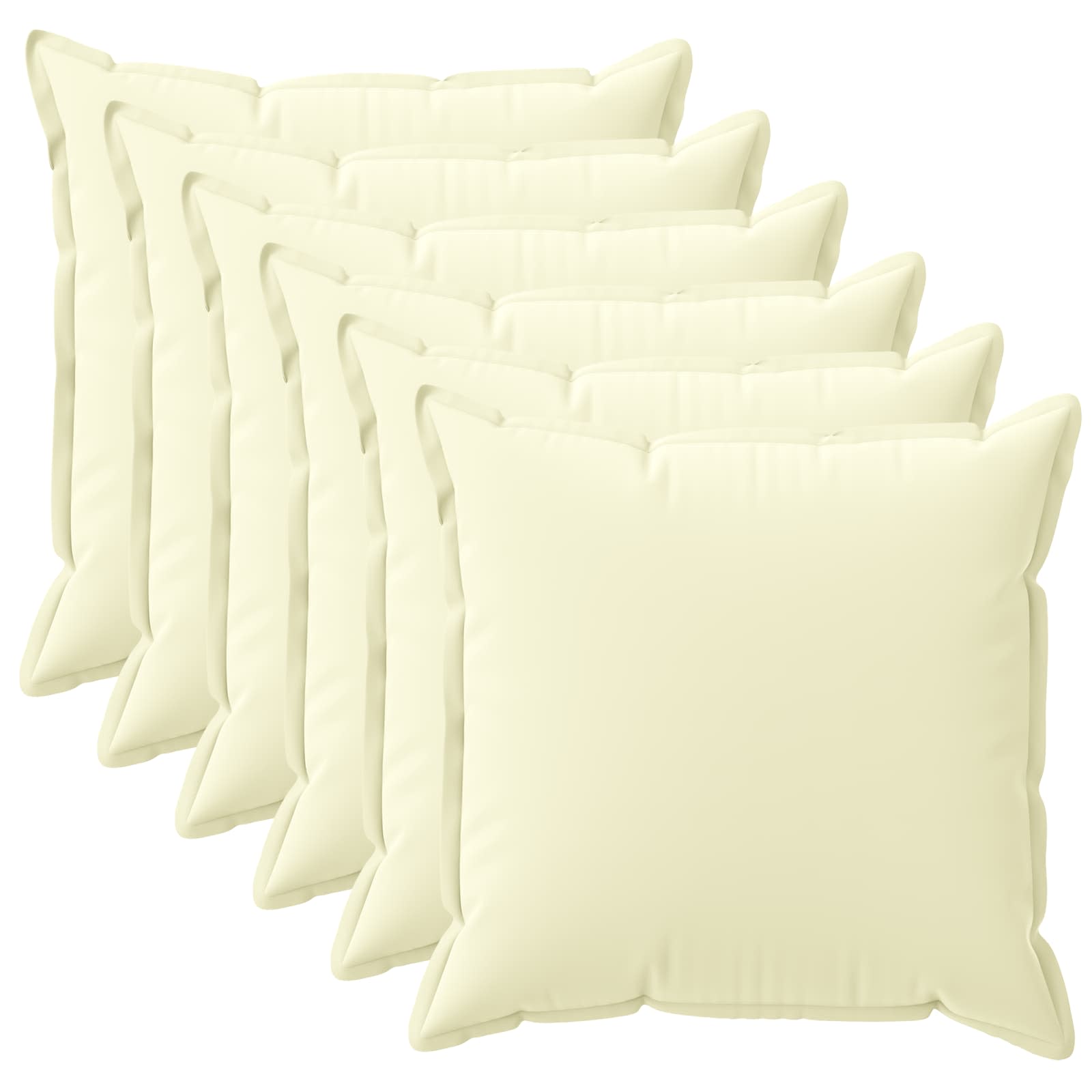 Cushion 6 pcs HOUTEN Cream 50 x 50 cm Polyester