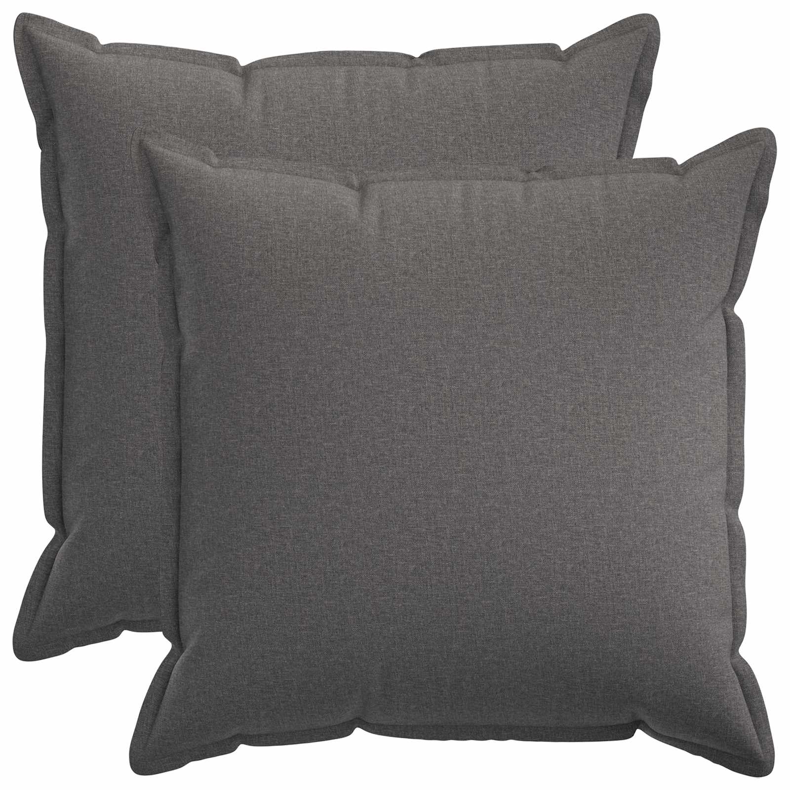 Cushion 2 pcs HOUTEN Light Grey 60 x 60 cm Faux Linen