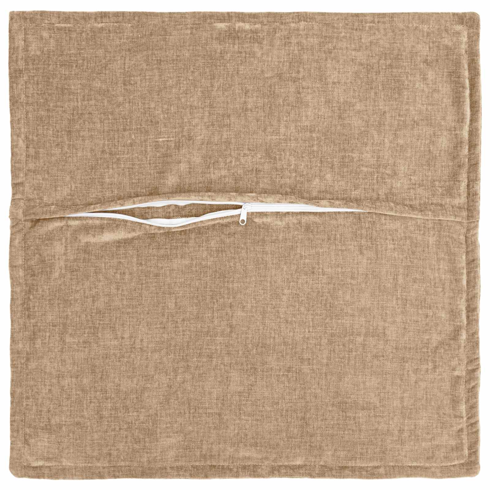 Cushion 2 pcs HOUTEN Taupe 60 x 60 cm Chenille Fabric