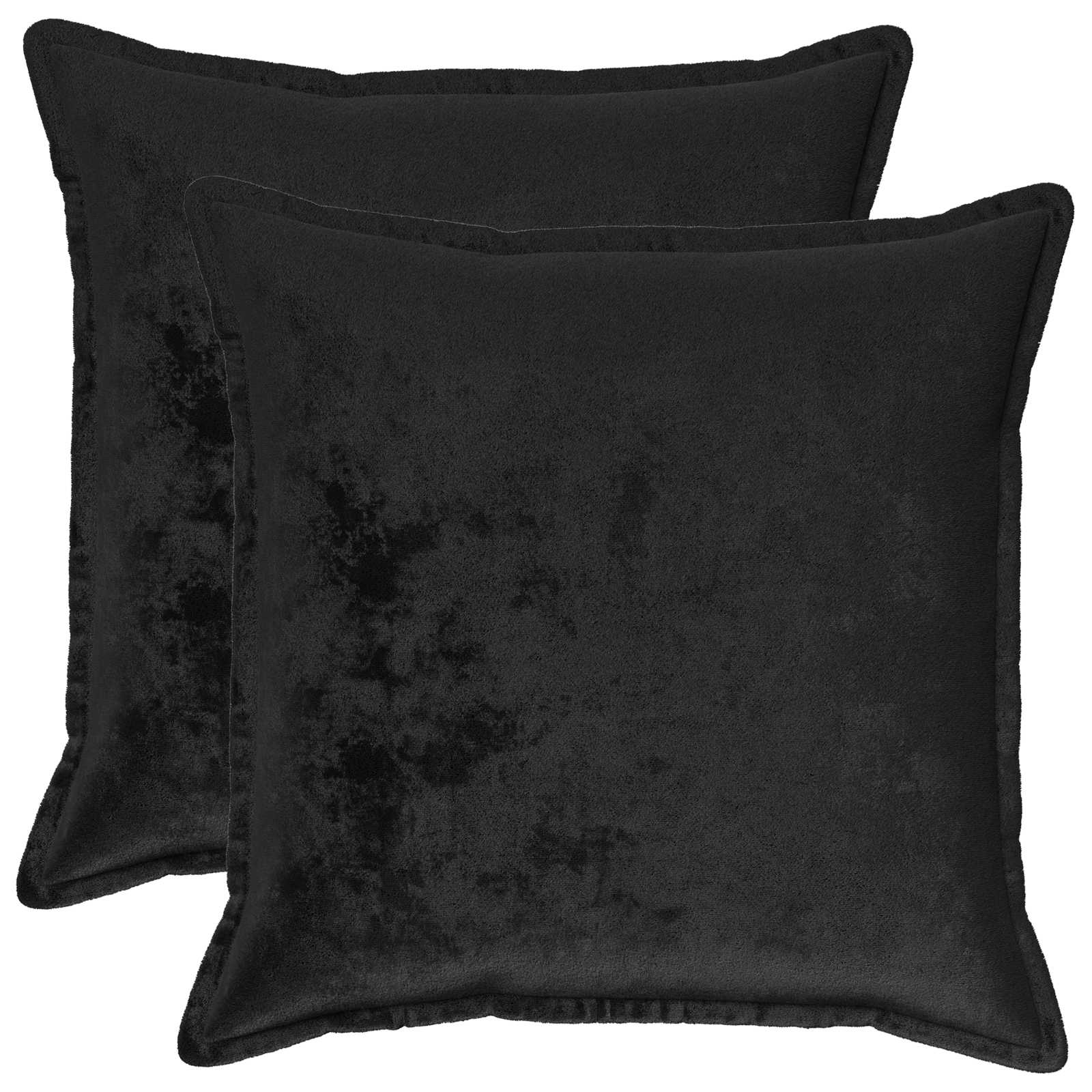 Throw Pillow 2 pcs HOUTEN Black 60 x 60 cm Flannel