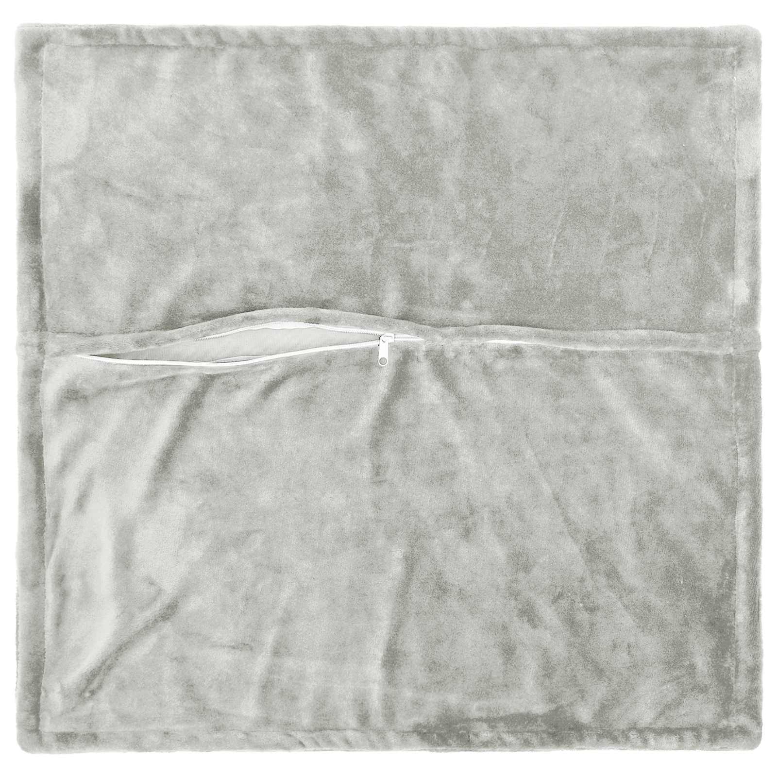 Throw Pillow 2 pcs HOUTEN Light Grey 60 x 60 cm Flannel