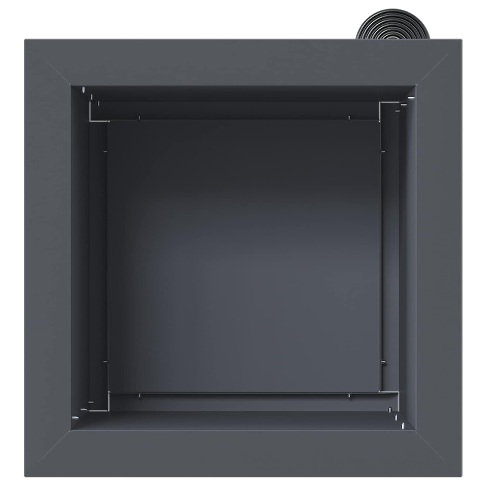 Garden Planter with LED Antracite 30 x 30 x 30 cm Steel