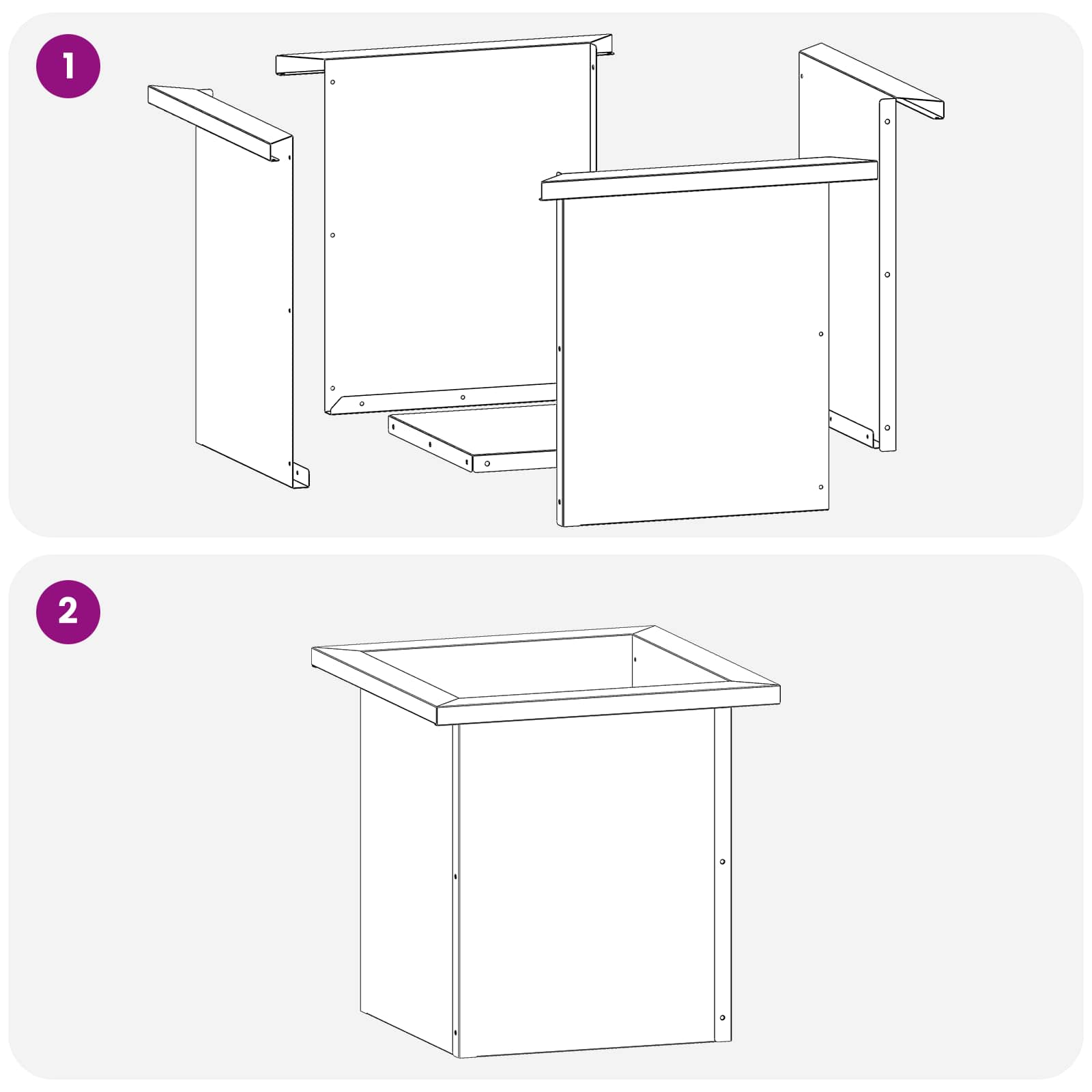 Garden Planter with LED 2 pcs Antracite 30 x 30 x 30 cm Steel