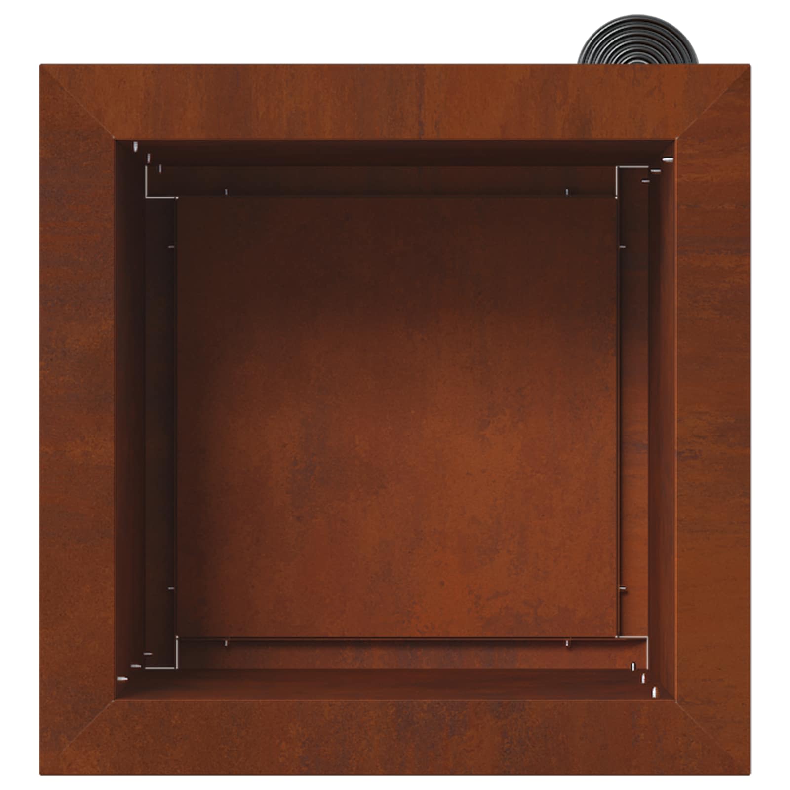 Garden Planter with LED Rusty 30 x 30 x 30 cm Weathering Steel