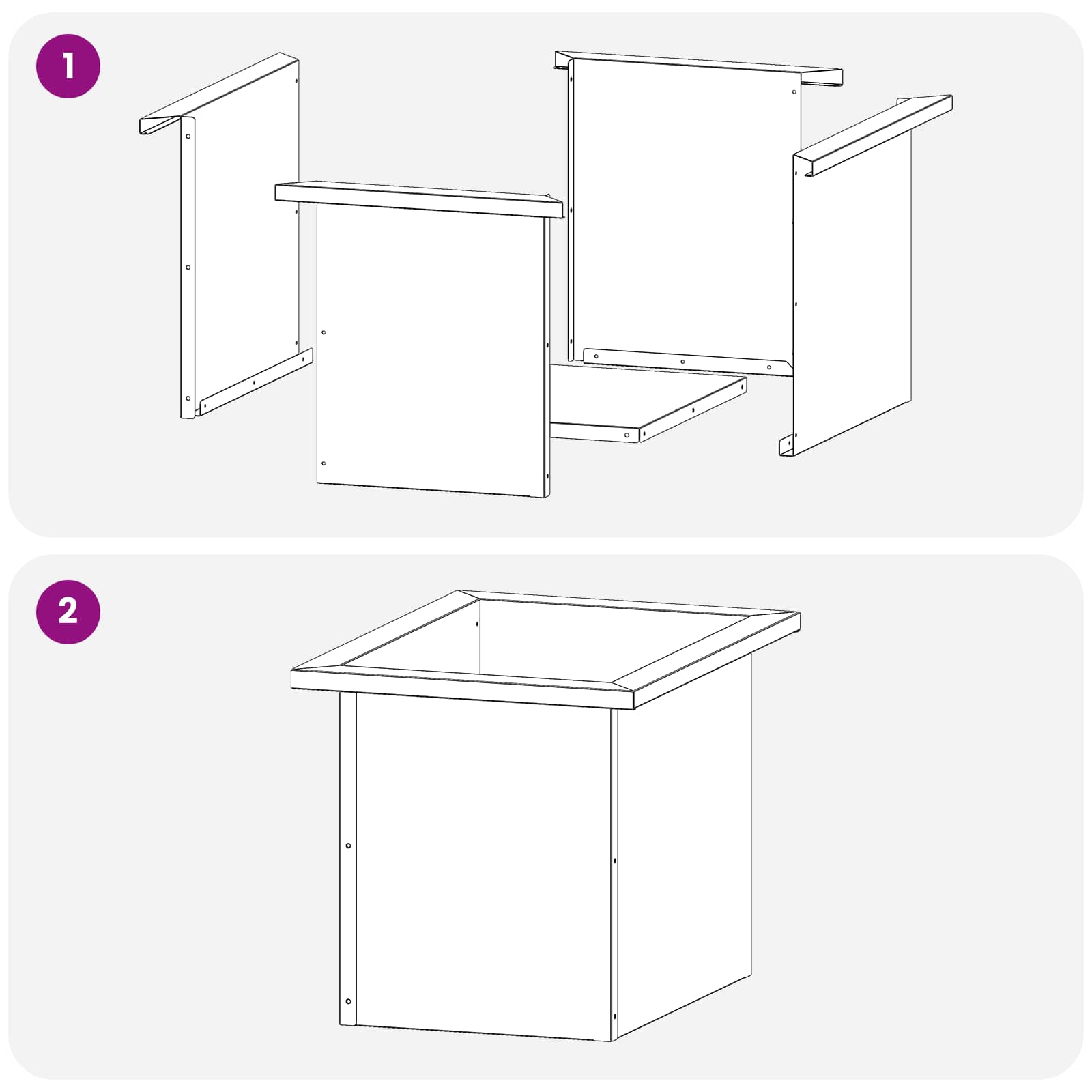 Garden Planter with LED 2 pcs Antracite 30 x 40 x 30 cm Steel
