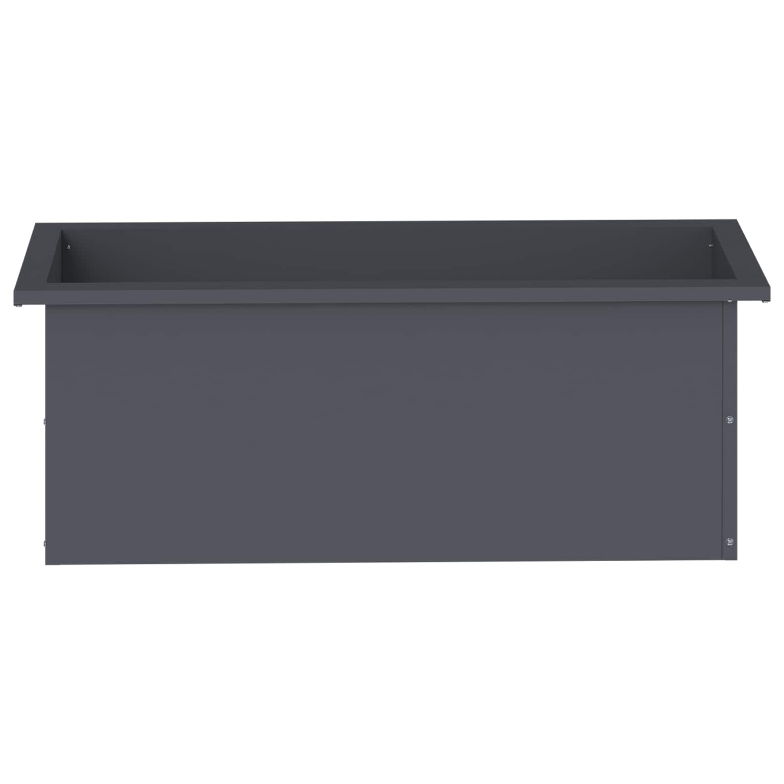 Garden Planter with LED Antracite 30 x 80 x 30 cm Steel