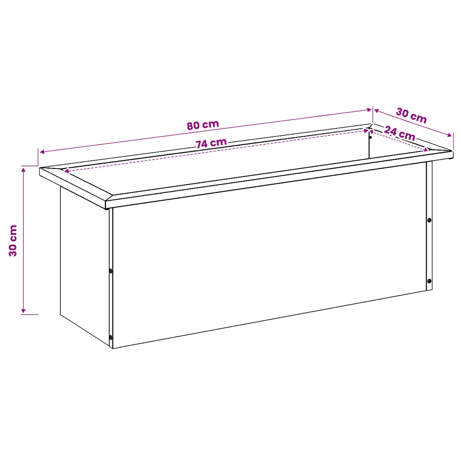 Garden Planter with LED 2 pcs Antracite 30 x 80 x 30 cm Steel