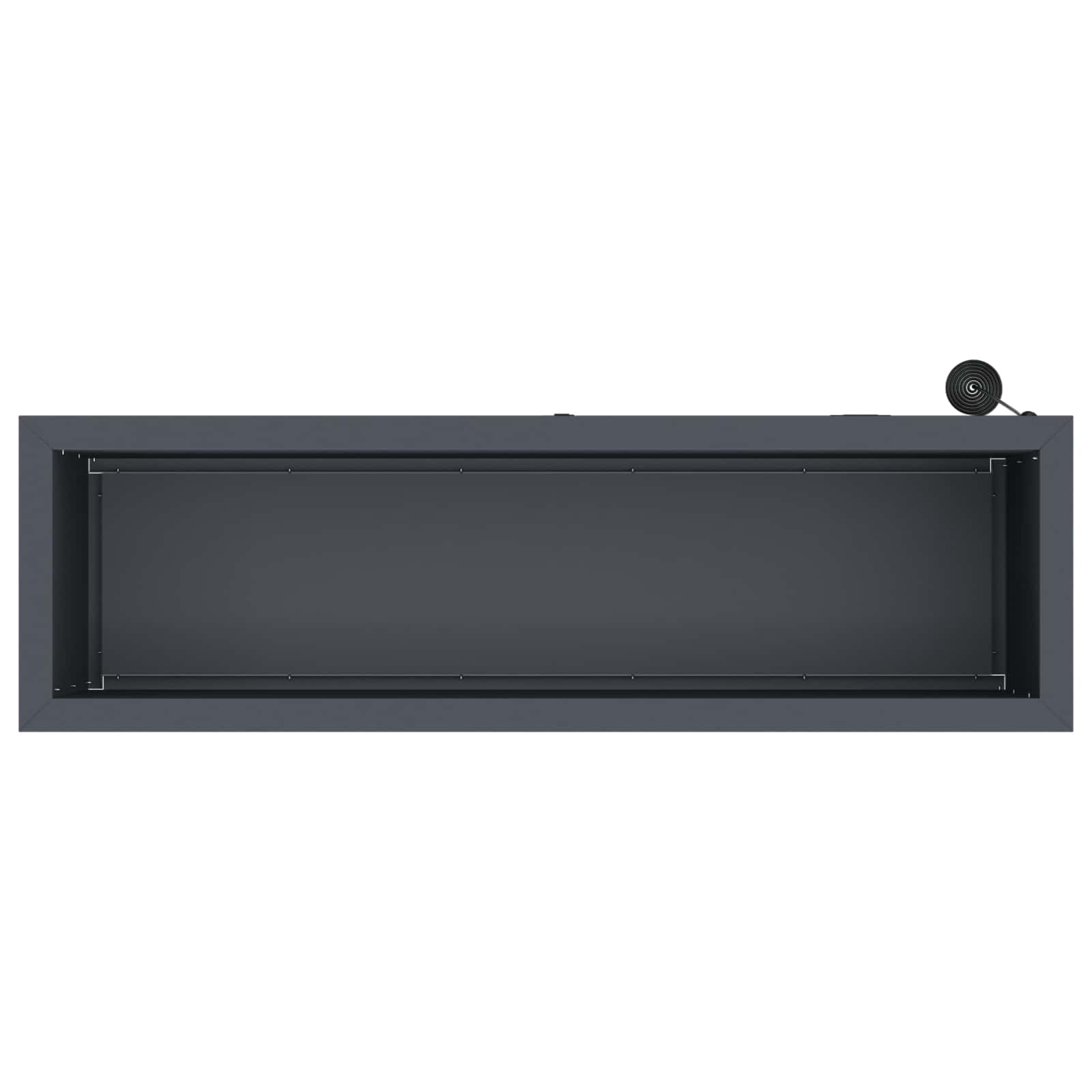 Garden Planter with LED 2 pcs Antracite 30 x 100 x 30 cm Steel