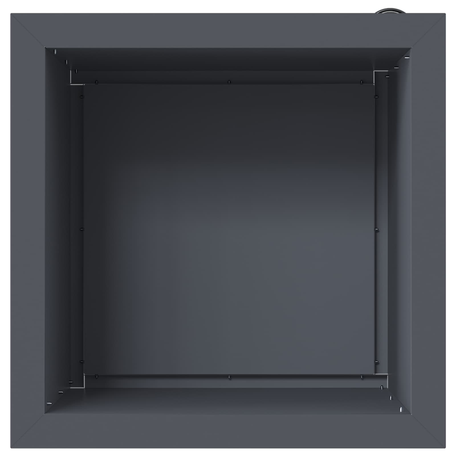 Garden Planter with LED 2 pcs Antracite 40 x 40 x 40 cm Steel