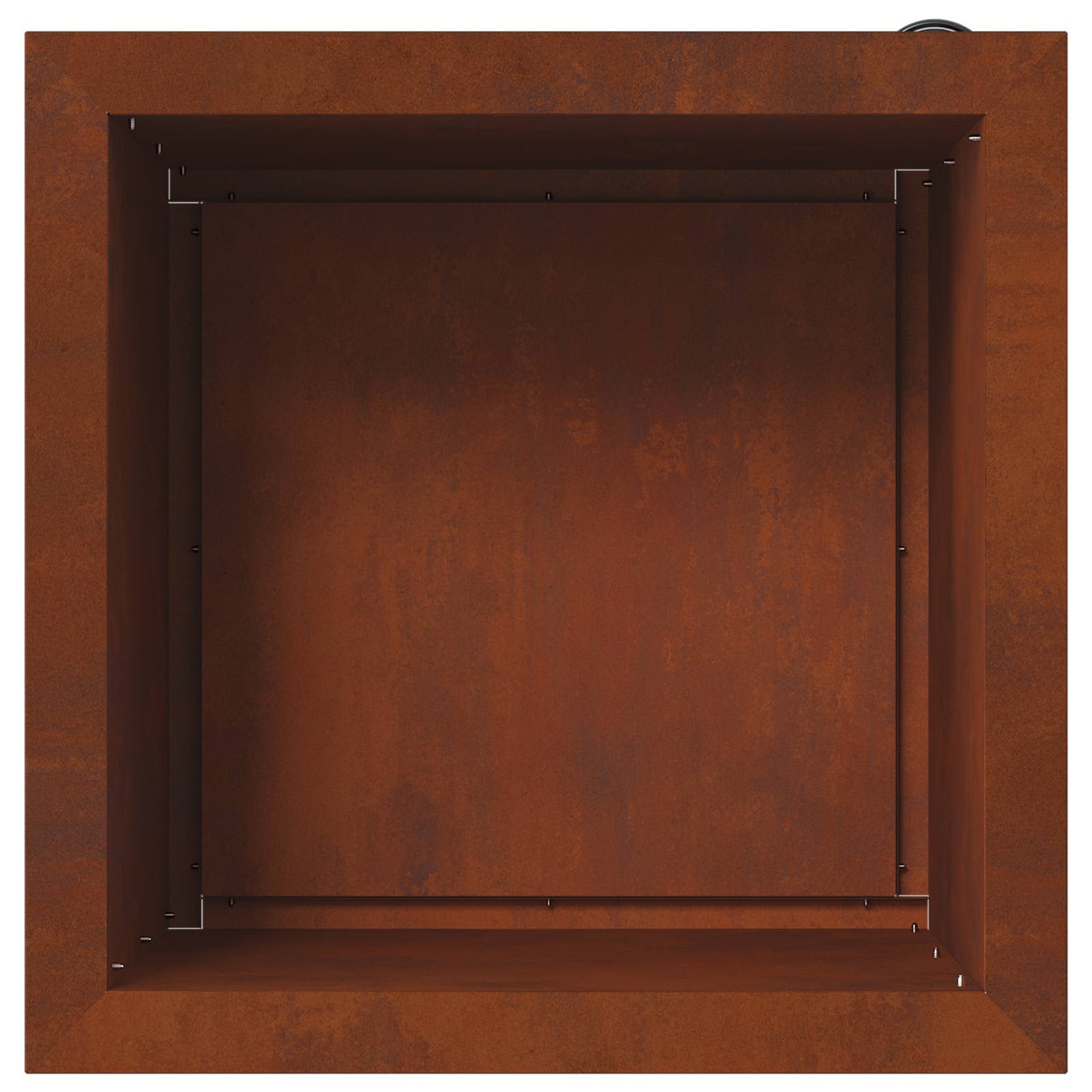 Garden Planter with LED 2 pcs Rusty 40 x 40 x 40 cm