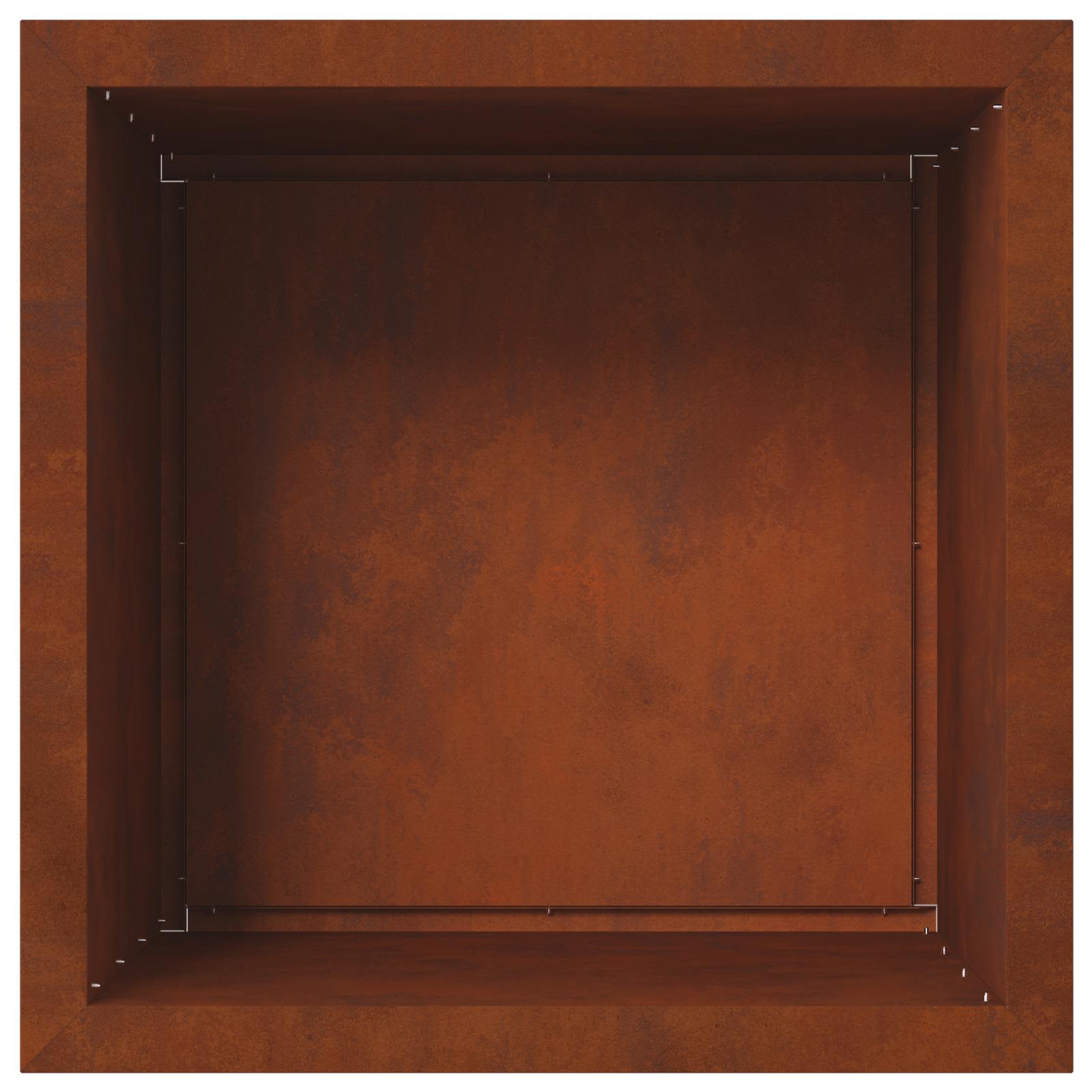 Garden Planter with LED 2 pcs Rusty 50 x 50 x 48 cm