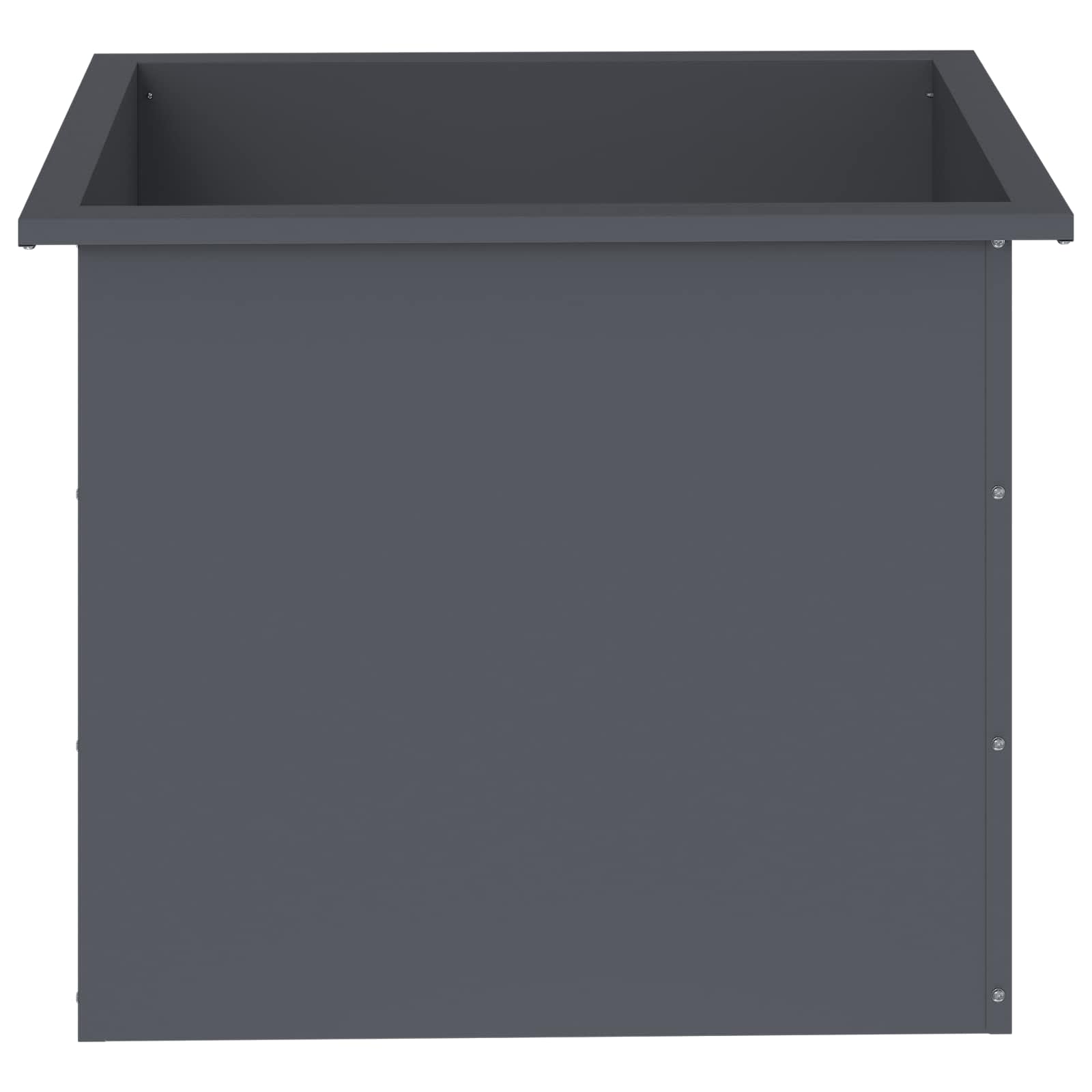 Garden Planter with LED 2 pcs Antracite 50 x 60 x 48 cm Steel