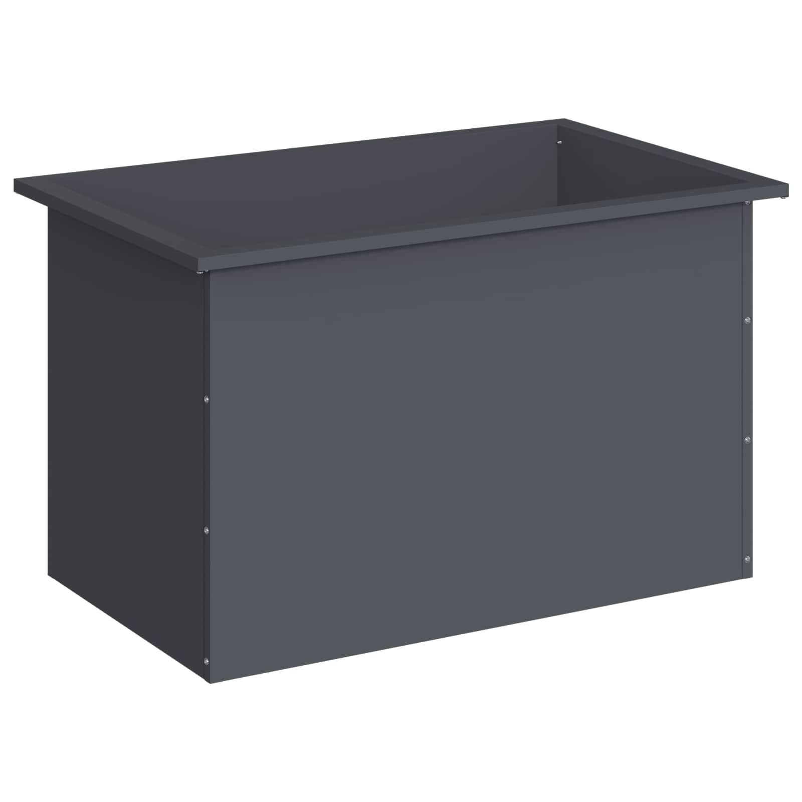 Garden Planter with LED Antracite 50 x 80 x 48 cm Steel