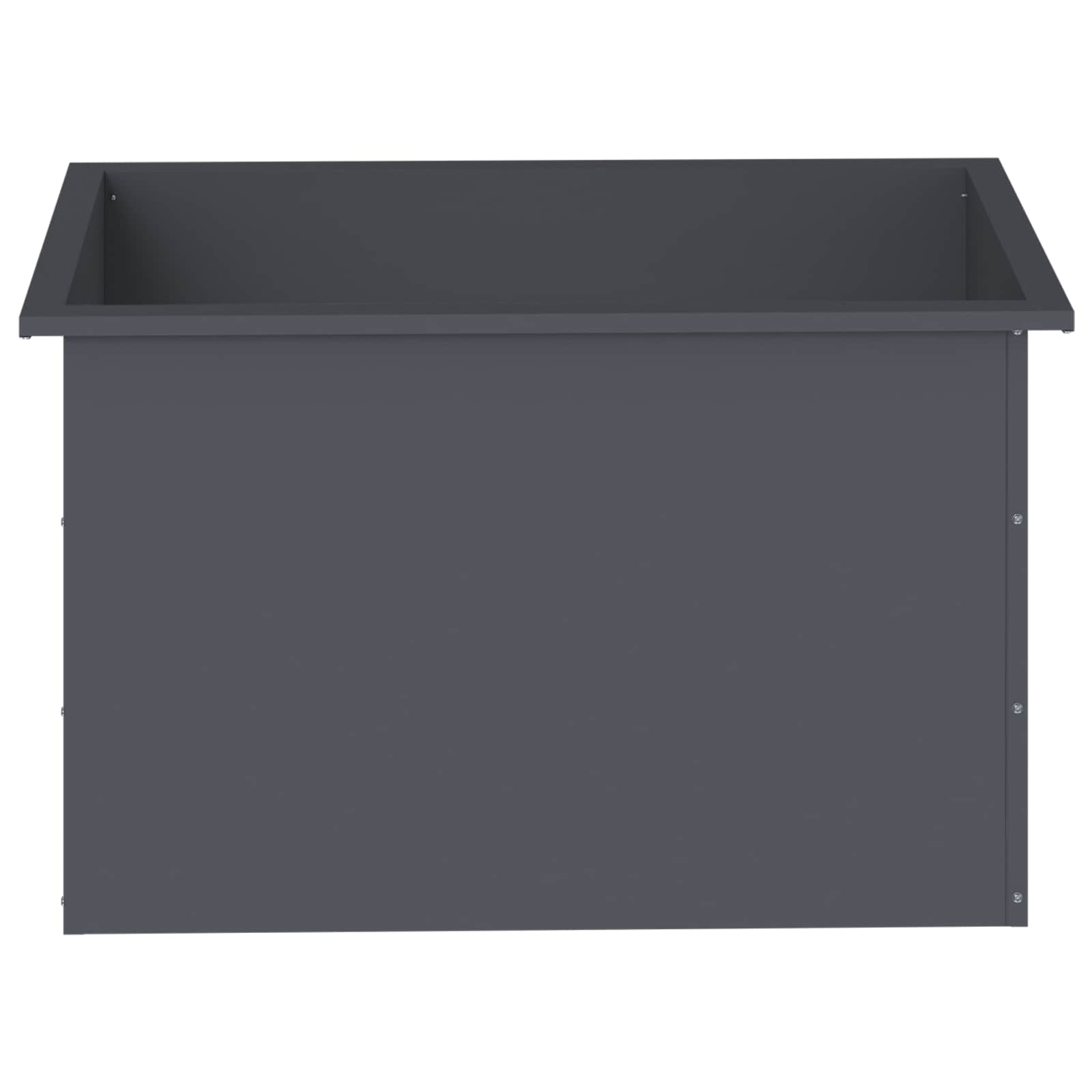 Garden Planter with LED Antracite 50 x 80 x 48 cm Steel